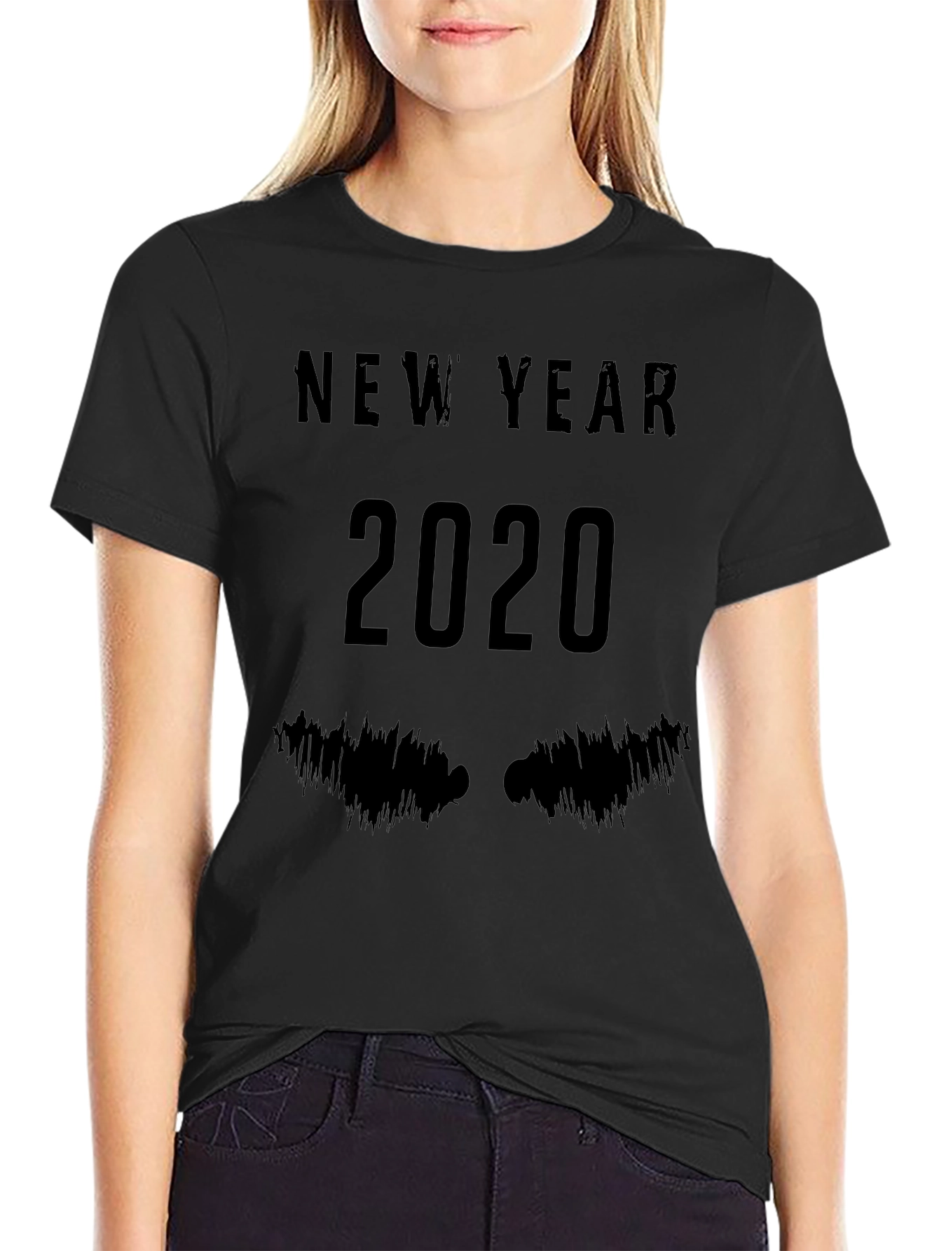 New Year 2020 Graphic Tee - Mens Black T-Shirt