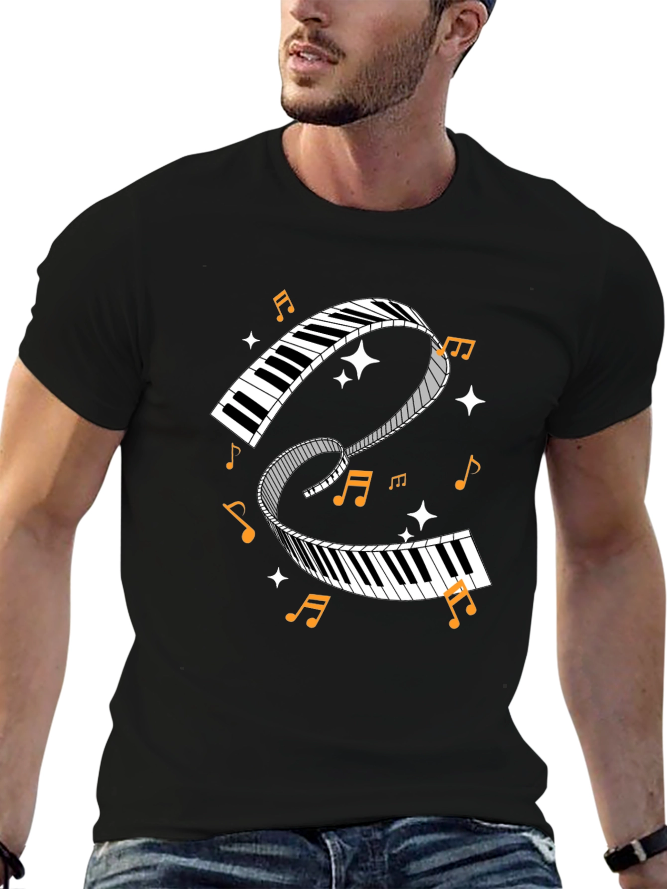 Musical Keys Graphic Tee - Music Lover Shirt