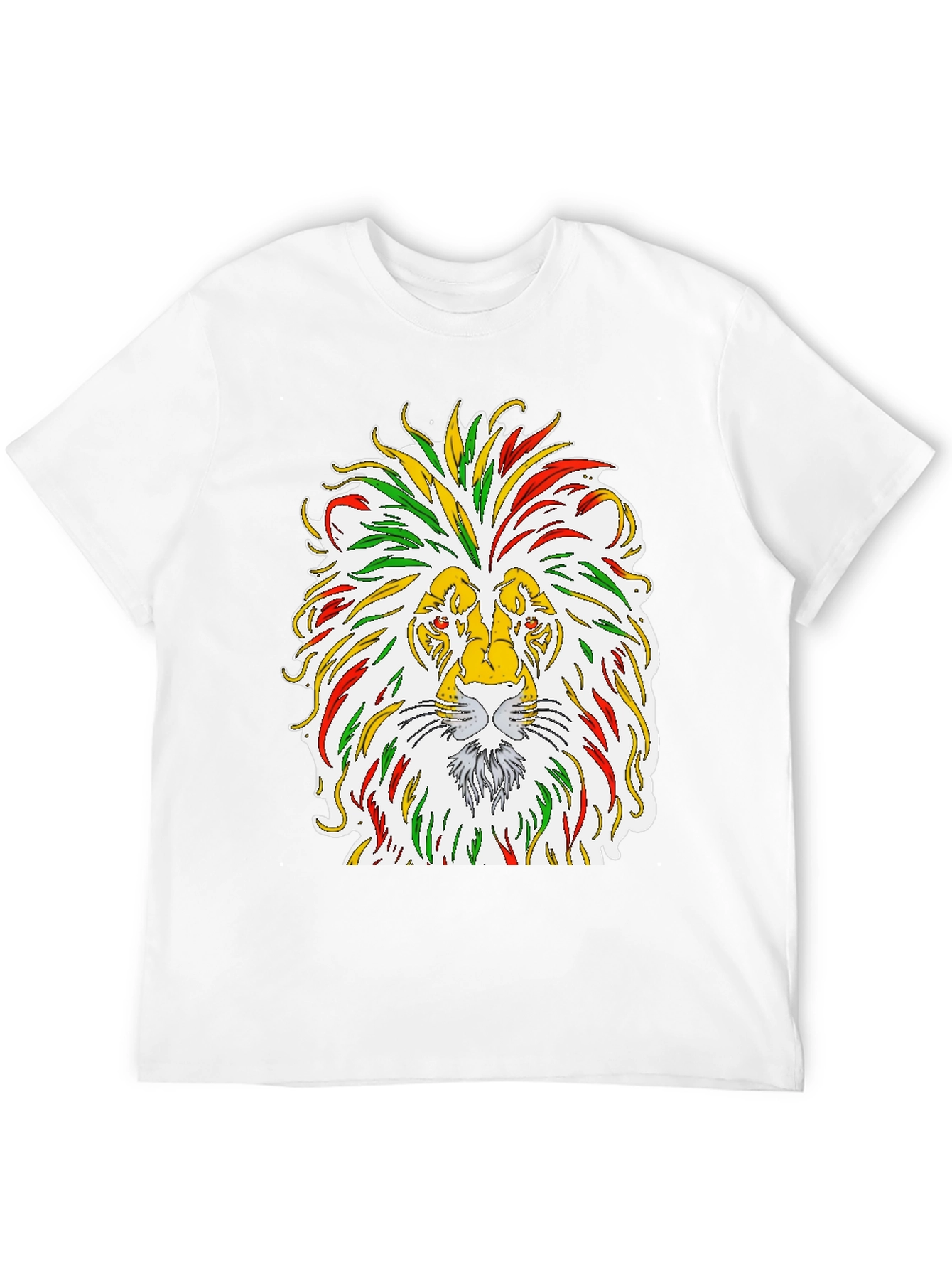 Lion Rastafarian Reggae Graphic Black T-Shirt