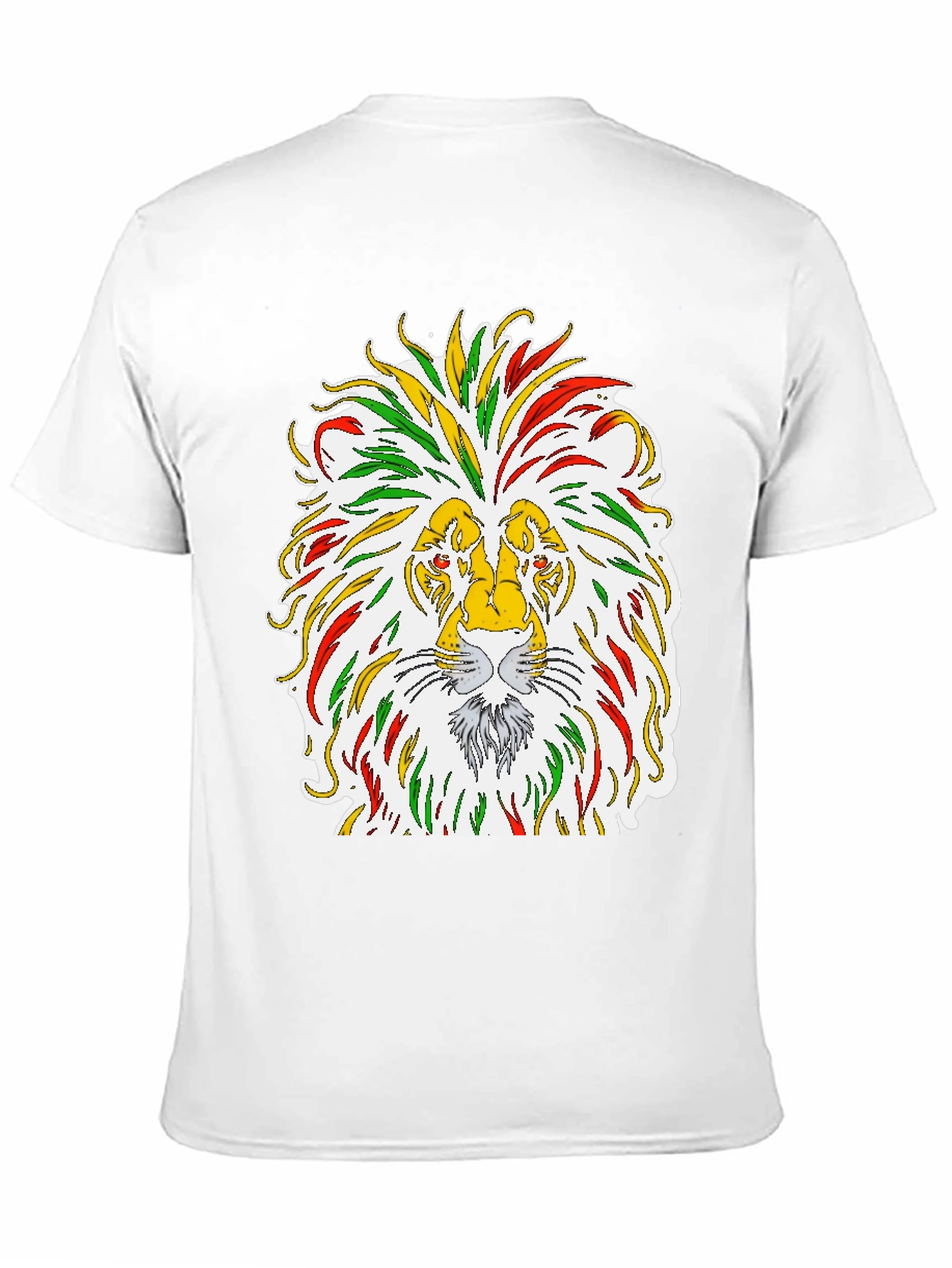Lion Rastafarian Reggae Graphic Black T-Shirt
