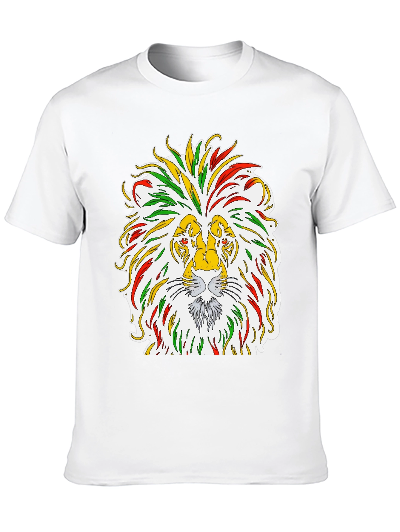 Lion Rastafarian Reggae Graphic Black T-Shirt