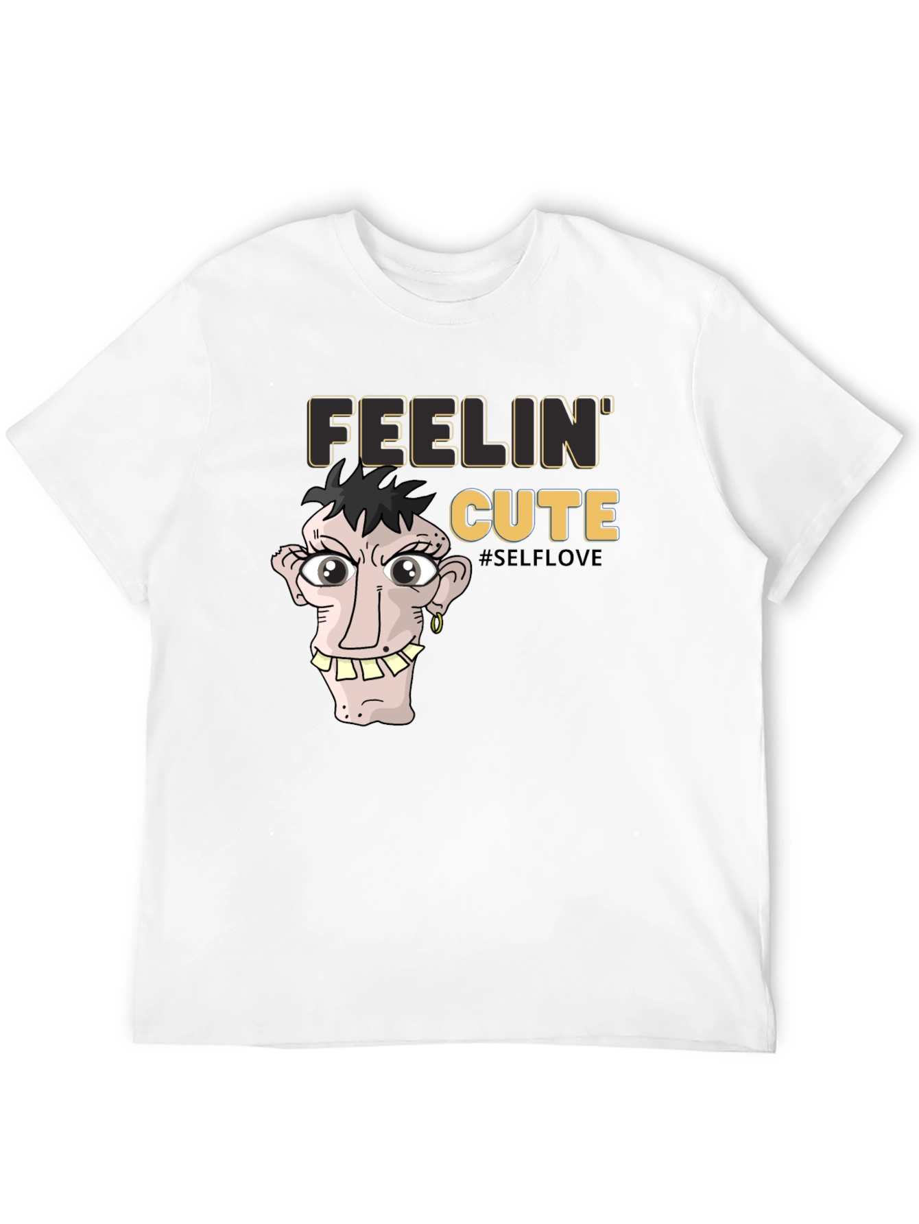 Feelin Cute Graphic Tee - Unisex Black T-Shirt