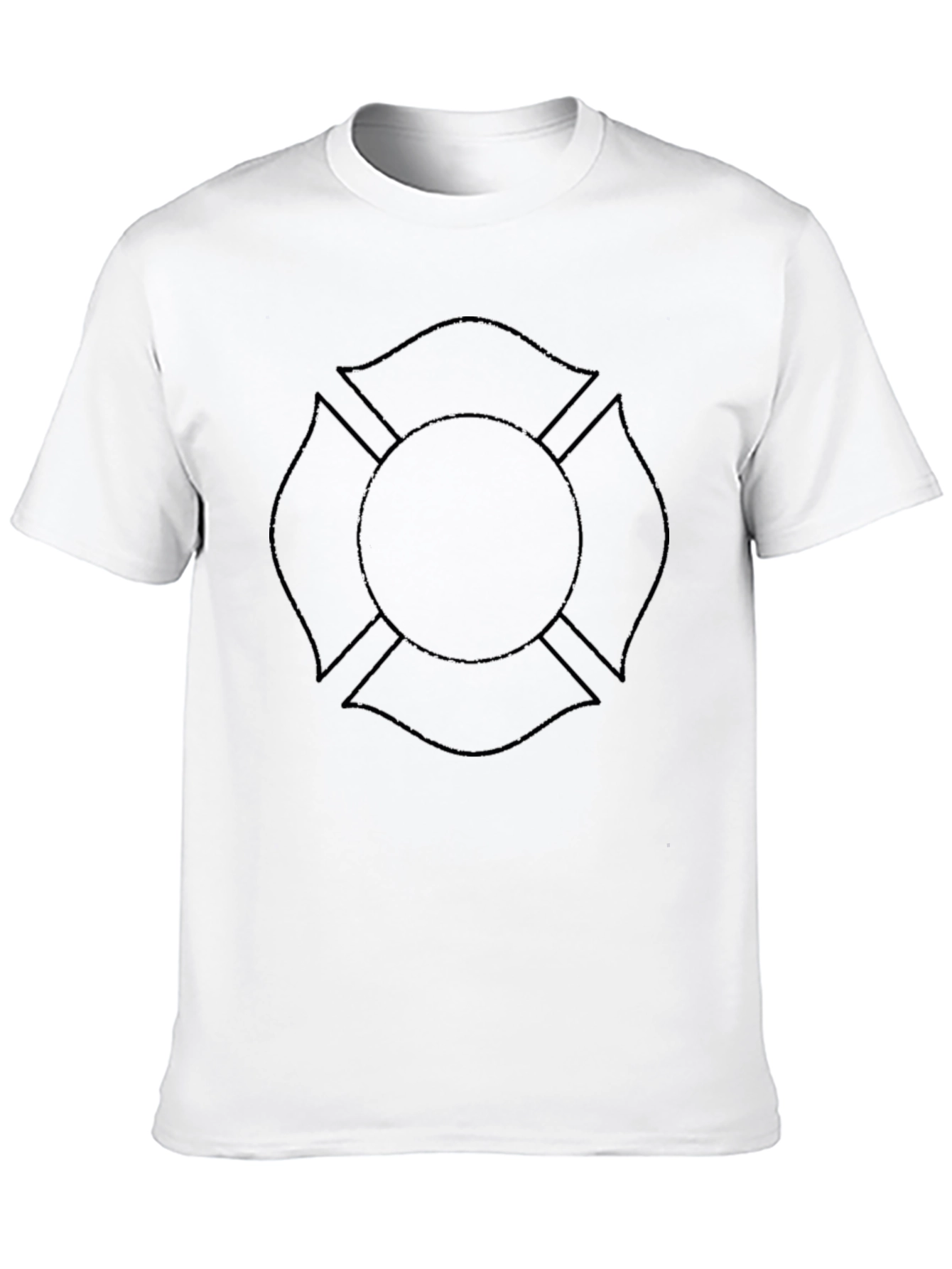 Firefighter Maltese Cross Black T-Shirt