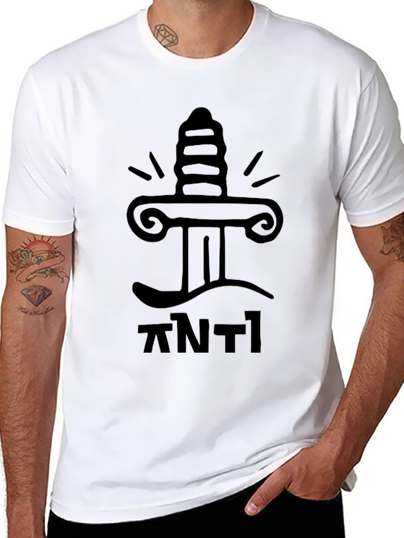 Anti Dagger Graphic T-Shirt - Edgy Streetwear Tee