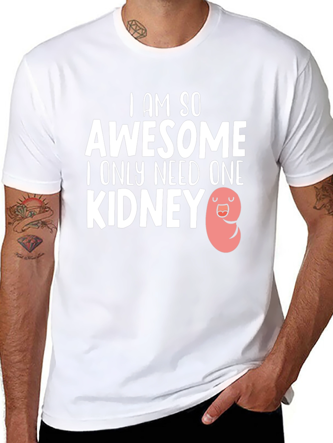 Awesome One Kidney Black T-Shirt