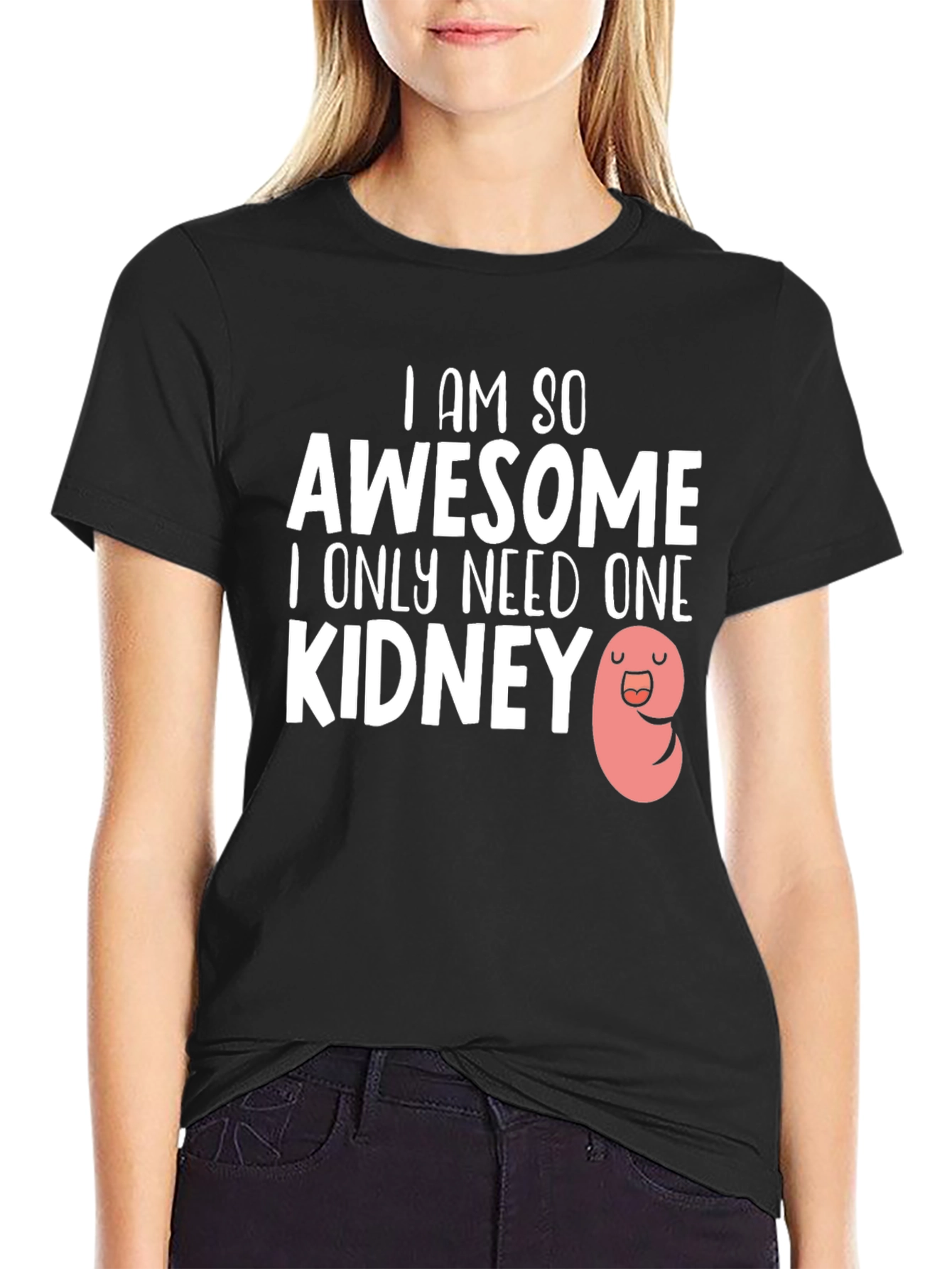 Awesome One Kidney Black T-Shirt