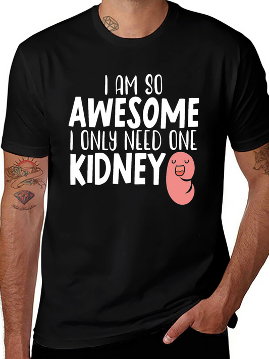 Awesome One Kidney Black T-Shirt