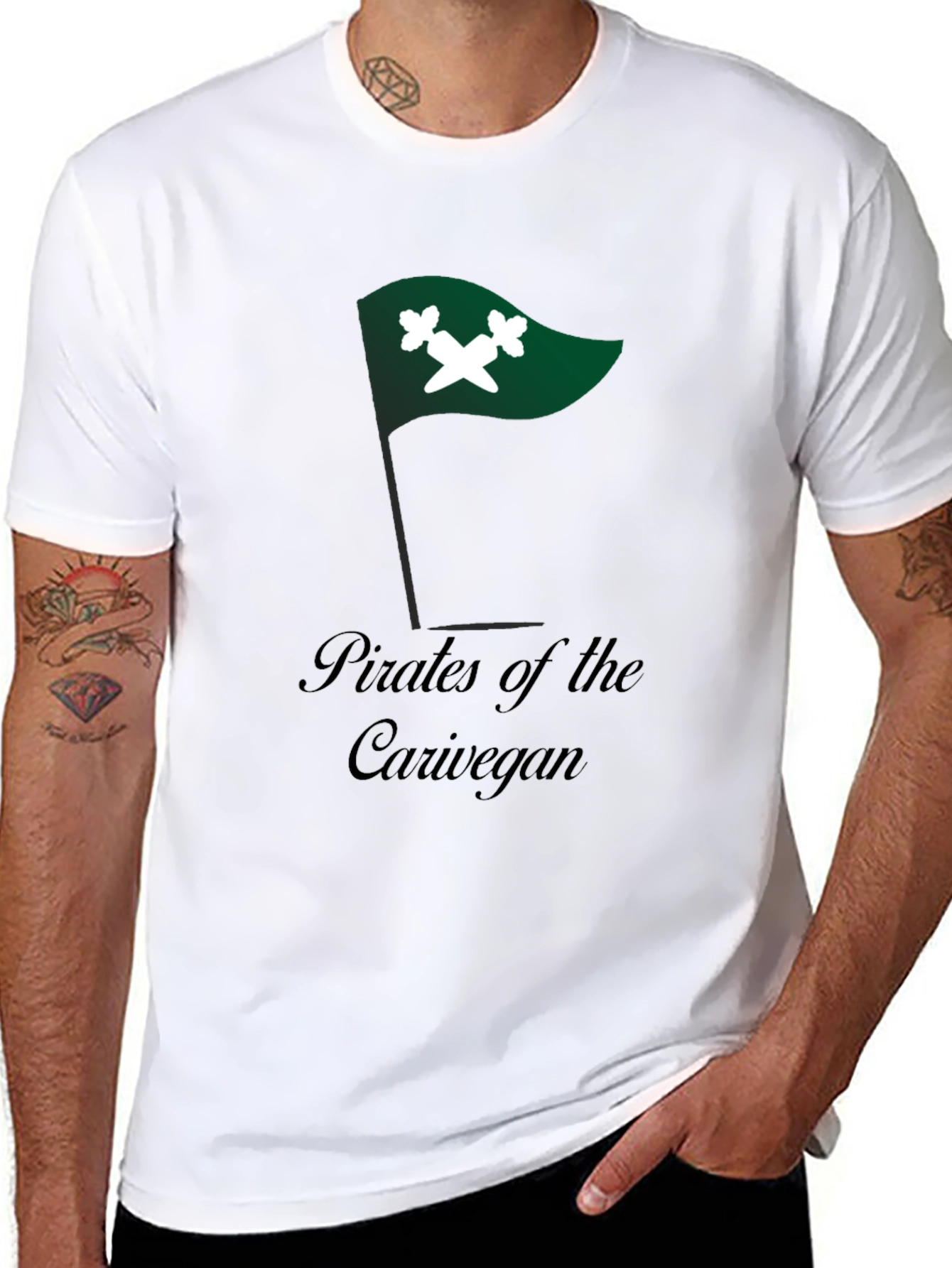 Pirates of the Carivegan Black T-Shirt
