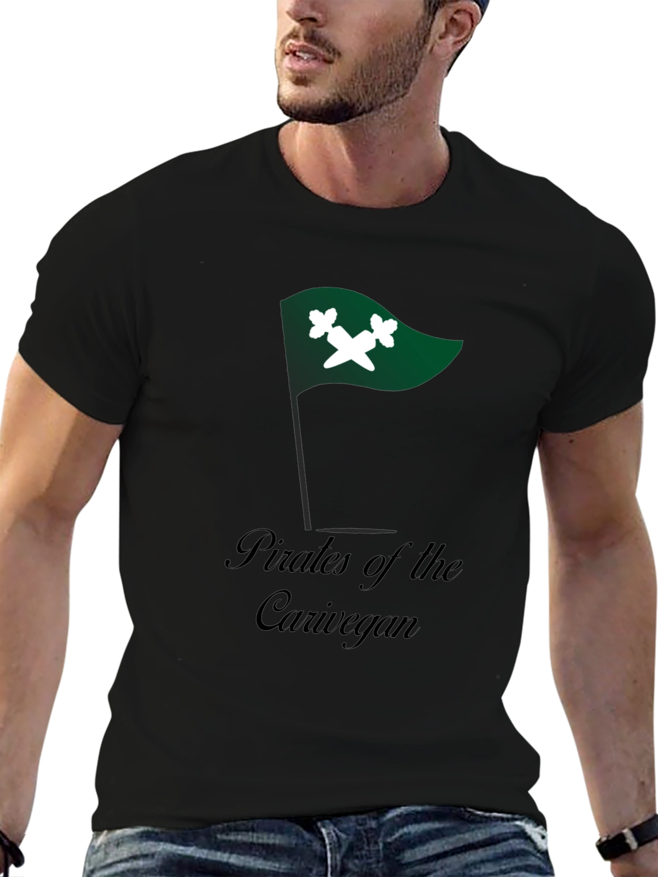 Pirates of the Carivegan Black T-Shirt