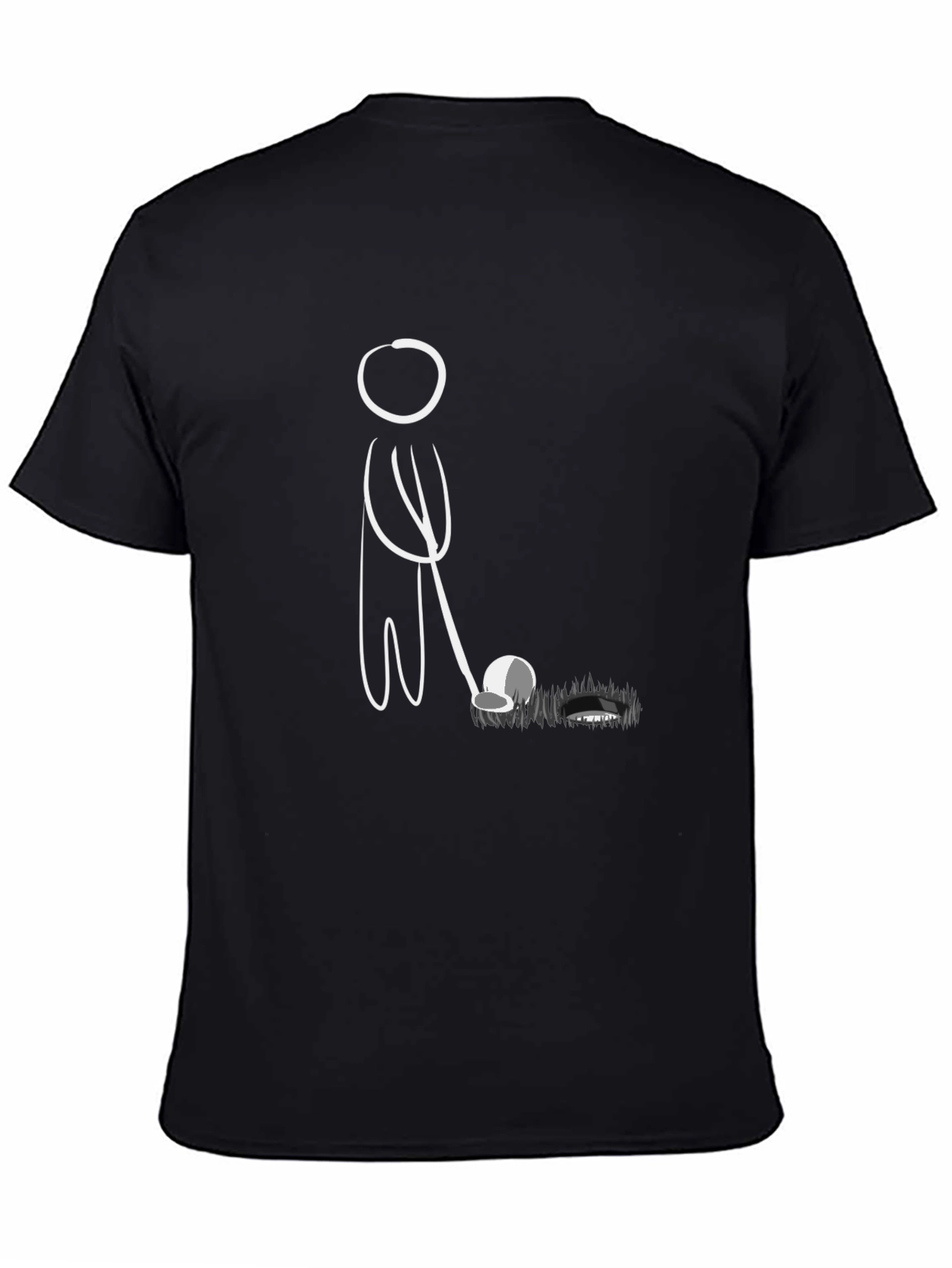 Golf Stick Figure Graphic Tee - Black