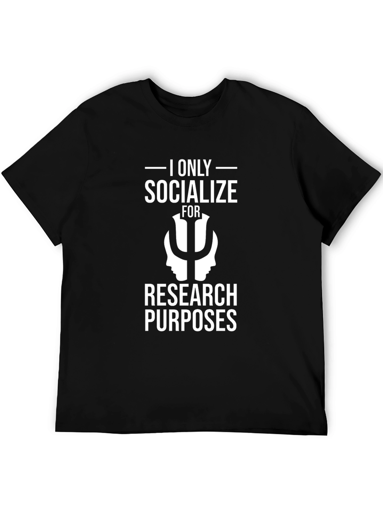 I Only Socialize For Research T-Shirt - Black