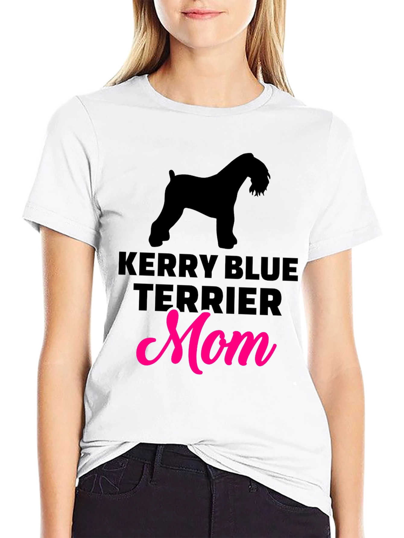 Kerry Blue Terrier Mom T-Shirt Black