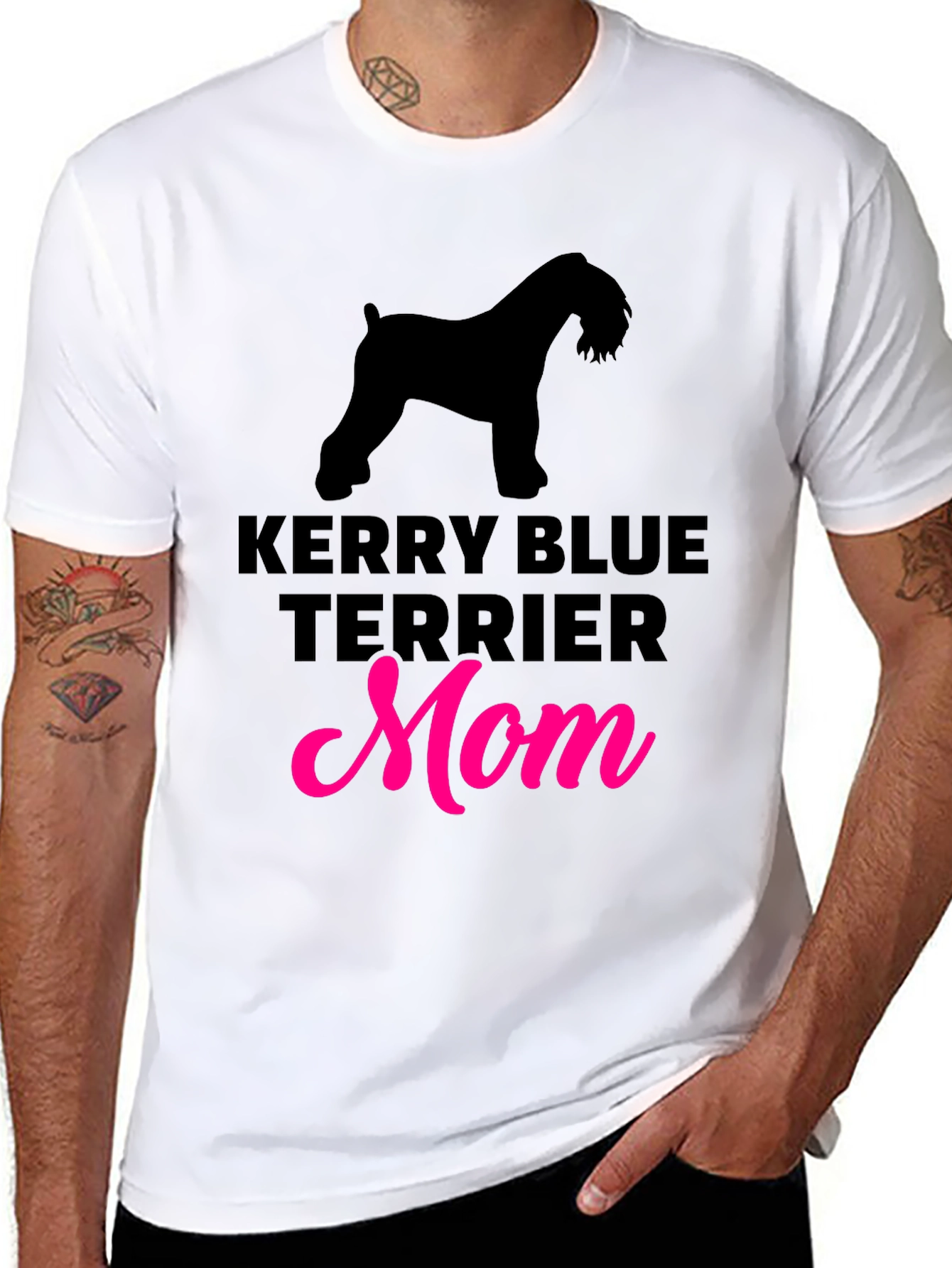 Kerry Blue Terrier Mom T-Shirt Black