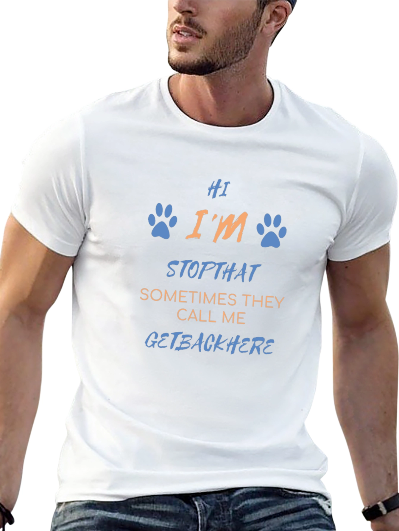 Dog Lover Graphic T-Shirt - Hi Im Stopthat