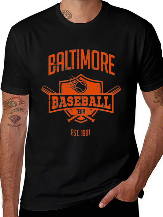 Baltimore Baseball Team T-Shirt - Est. 1901 - Black