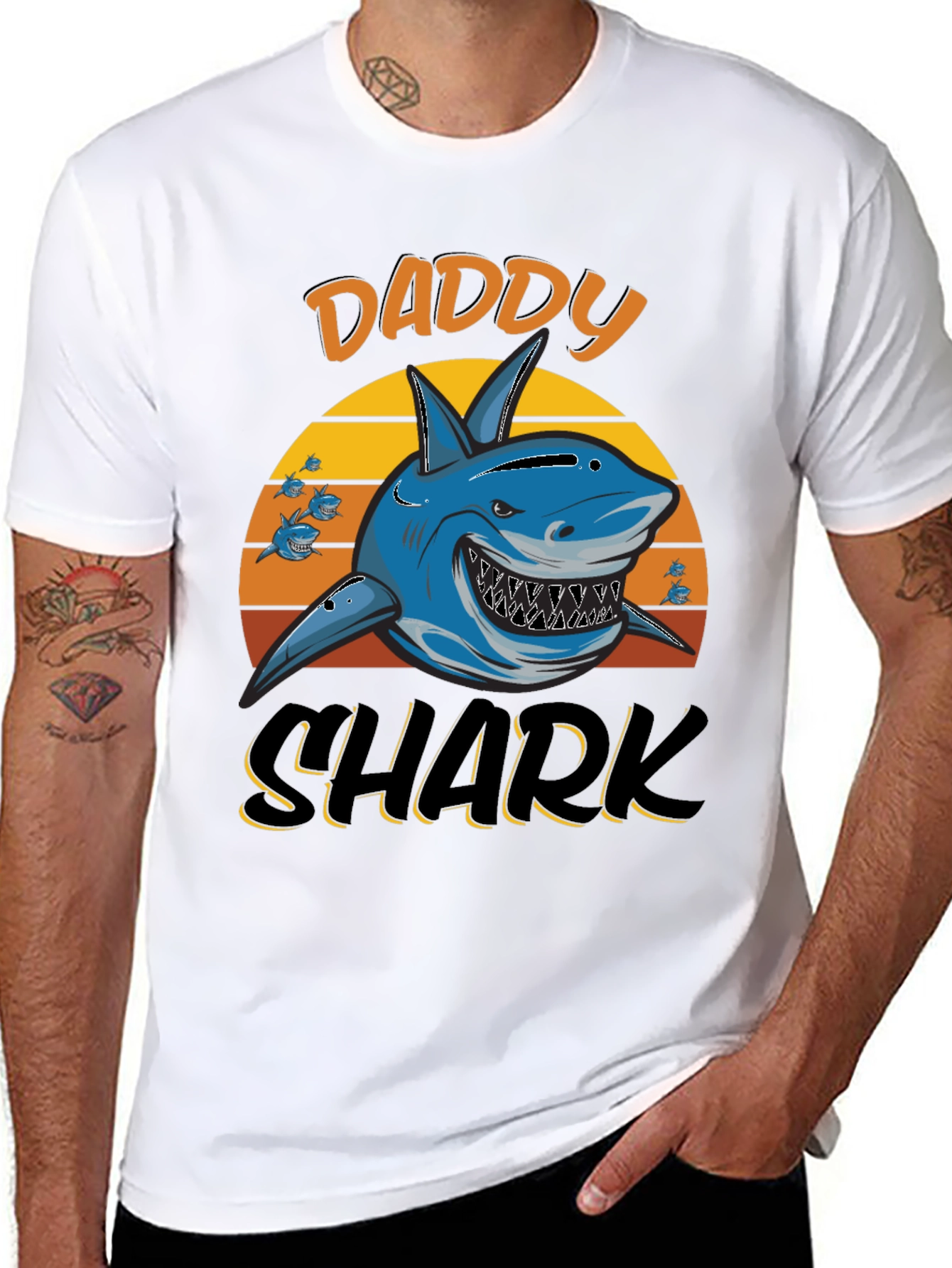 Daddy Shark Graphic Tee - Fathers Day Gift