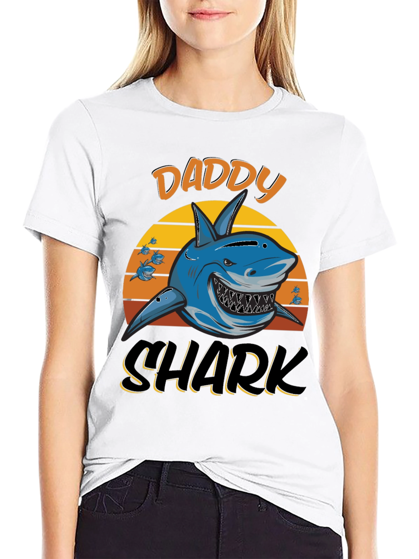 Daddy Shark Graphic Tee - Fathers Day Gift