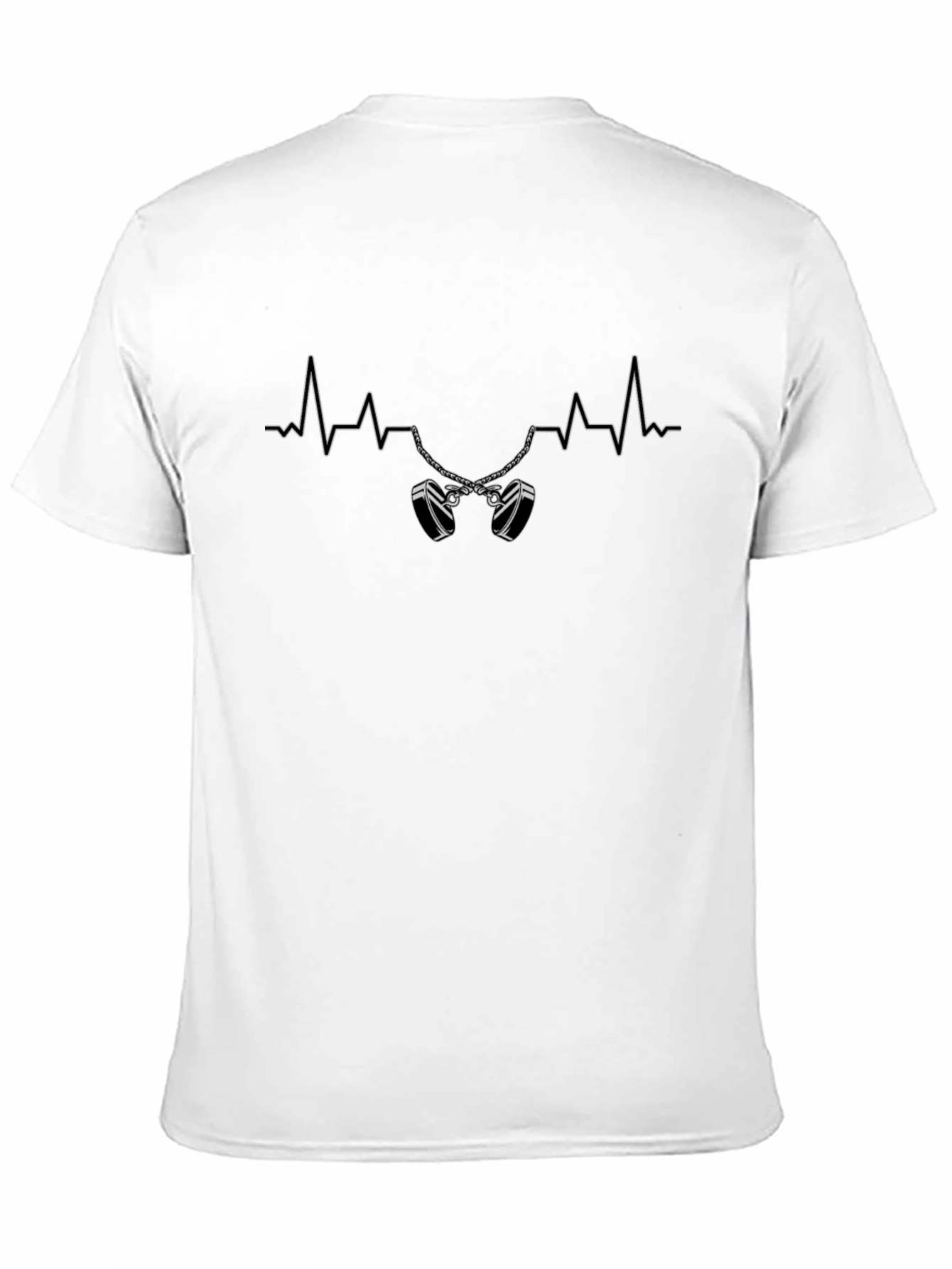 Heartbeat Handcuffs Graphic Tee - Black Cotton Shirt