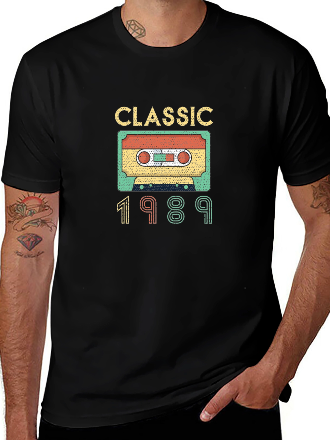 Classic 1989 Cassette Tape Graphic T-Shirt