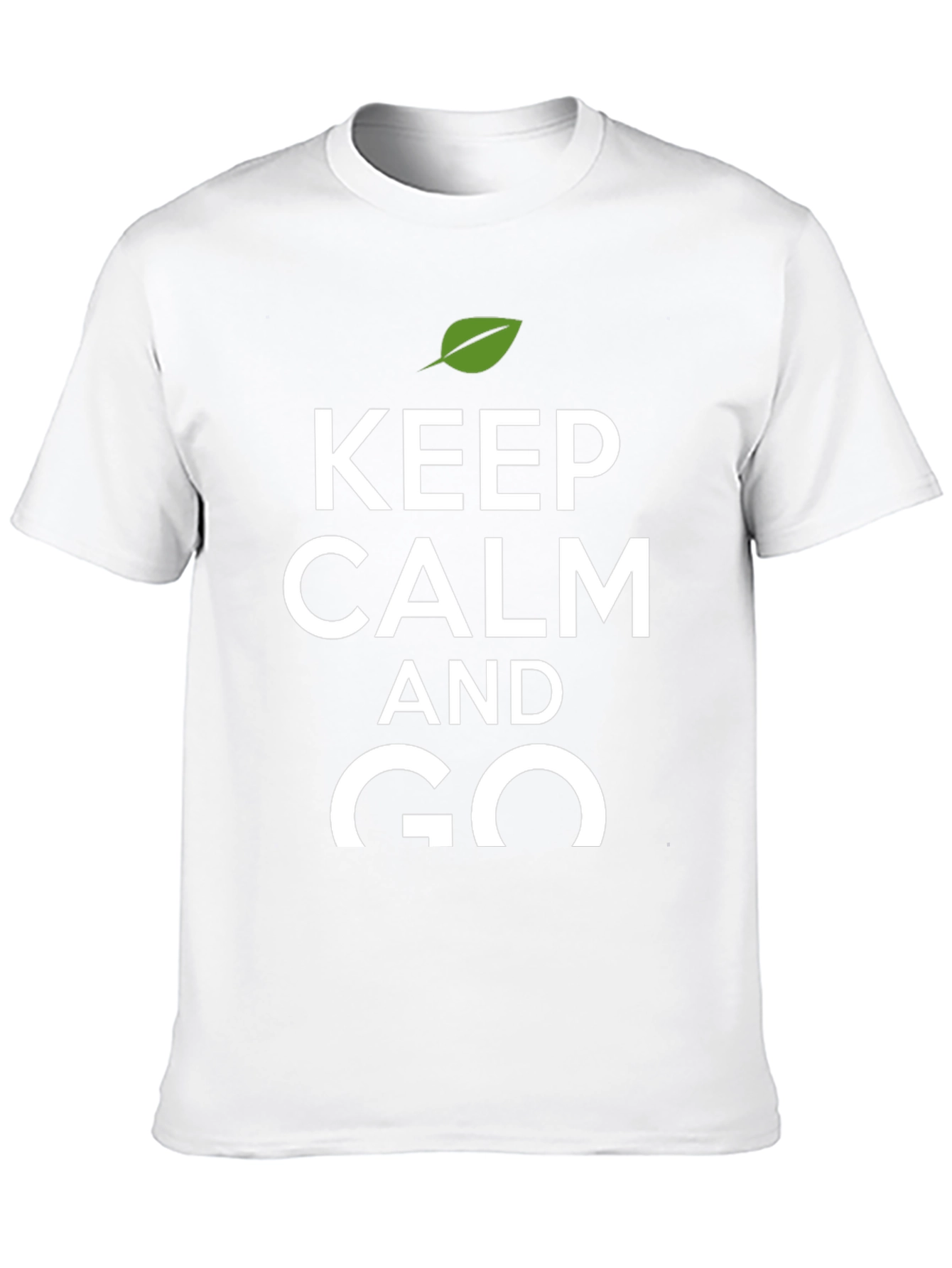 Keep Calm and Go T-Shirt - Black Crew Neck