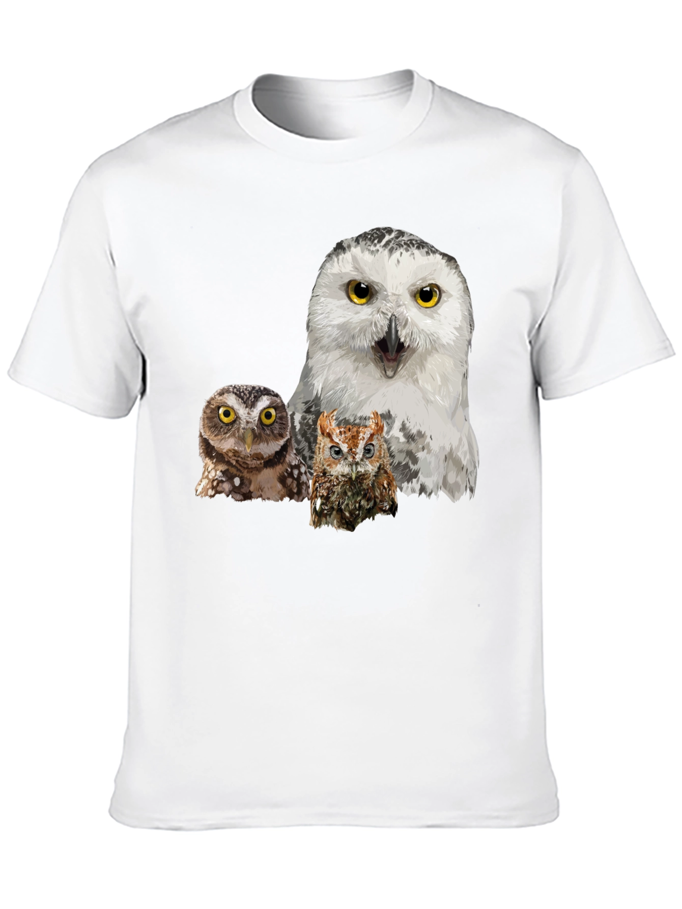 Owl T-Shirt Black Cotton Tee