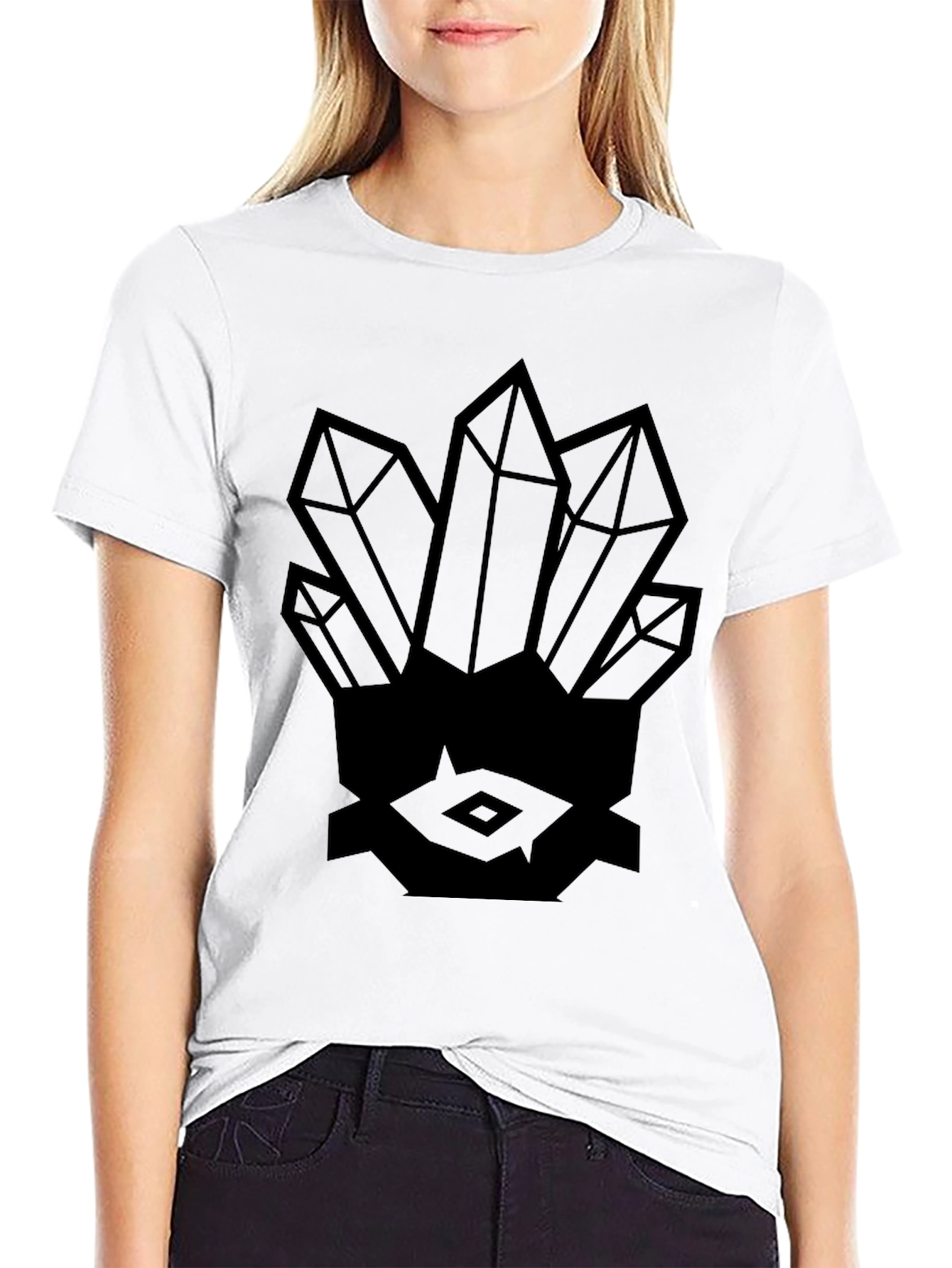 Crystals Graphic Black T-Shirt