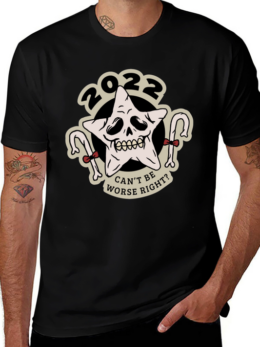 2022 Star Skull Graphic Tee - Cant Be Worse Right?