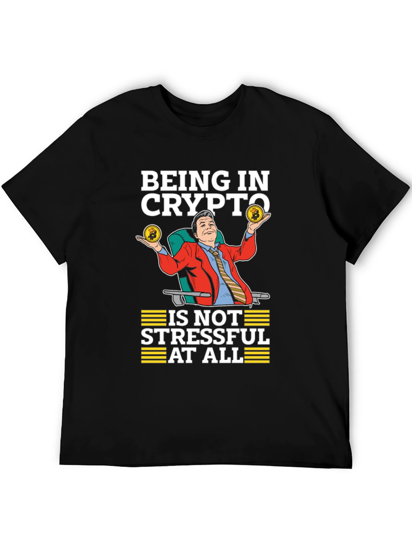 Crypto Investor T-Shirt - Stress-Free Bitcoin Style