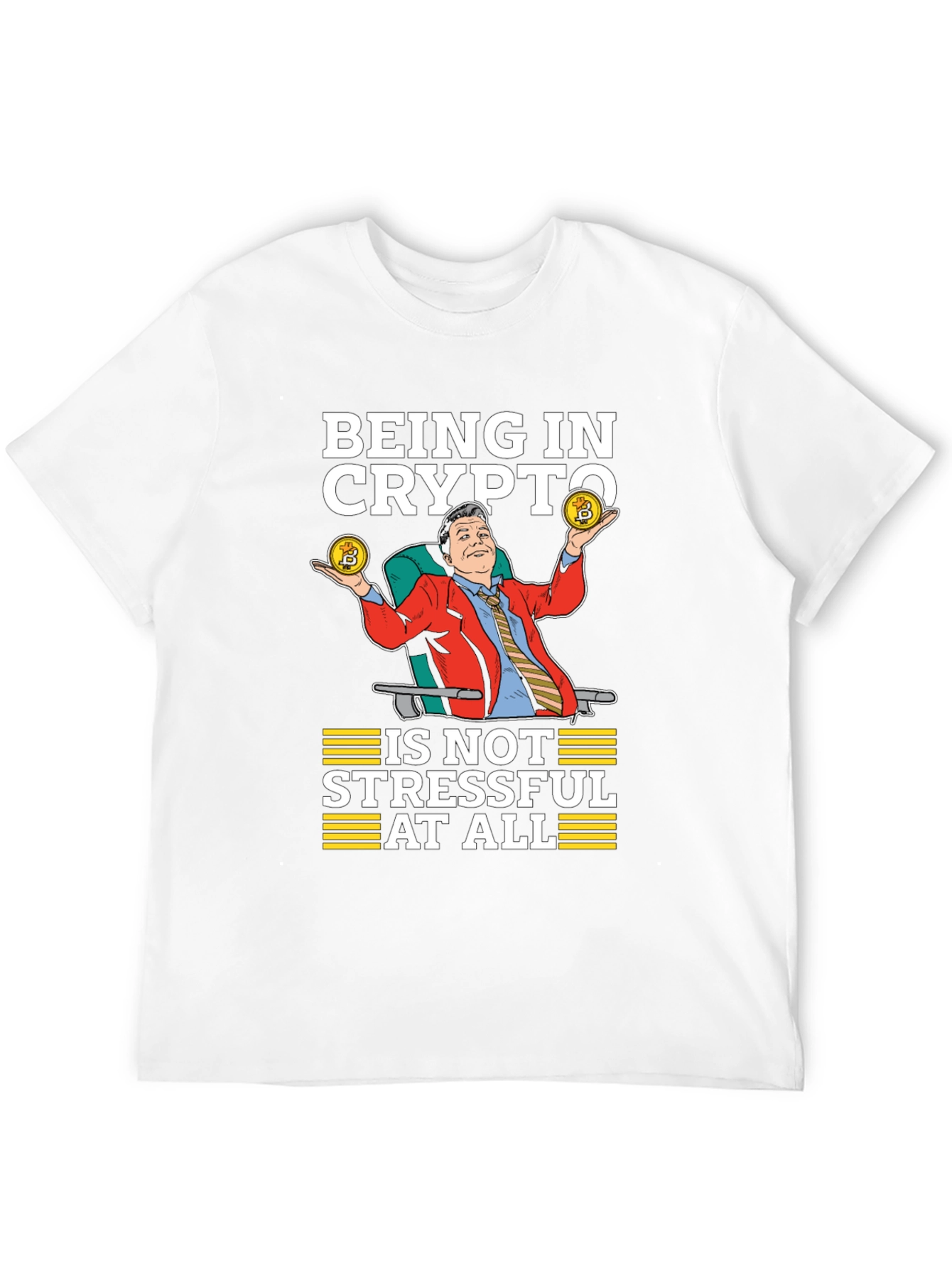 Crypto Investor T-Shirt - Stress-Free Bitcoin Style