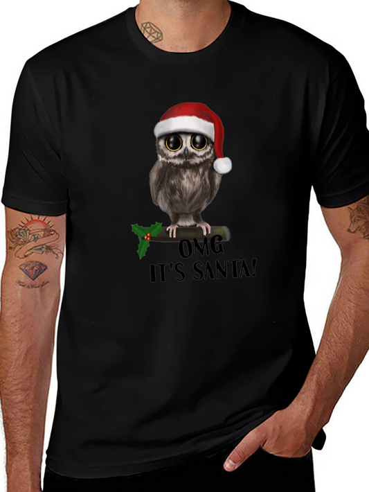 Christmas Owl T-Shirt: OMG Its Santa!