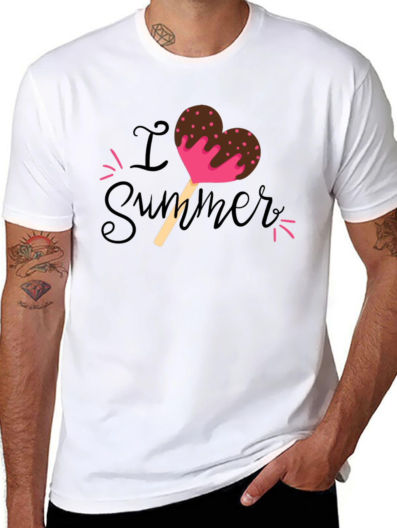 I Love Summer Popsicle Heart T-Shirt