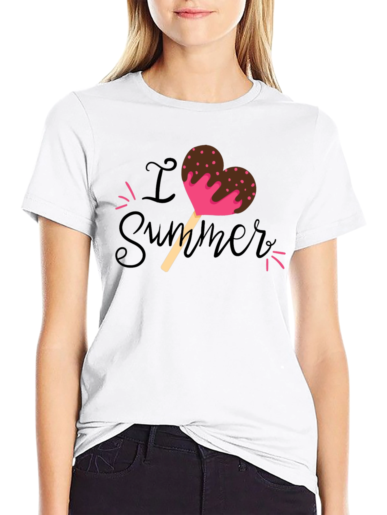 I Love Summer Popsicle Heart T-Shirt