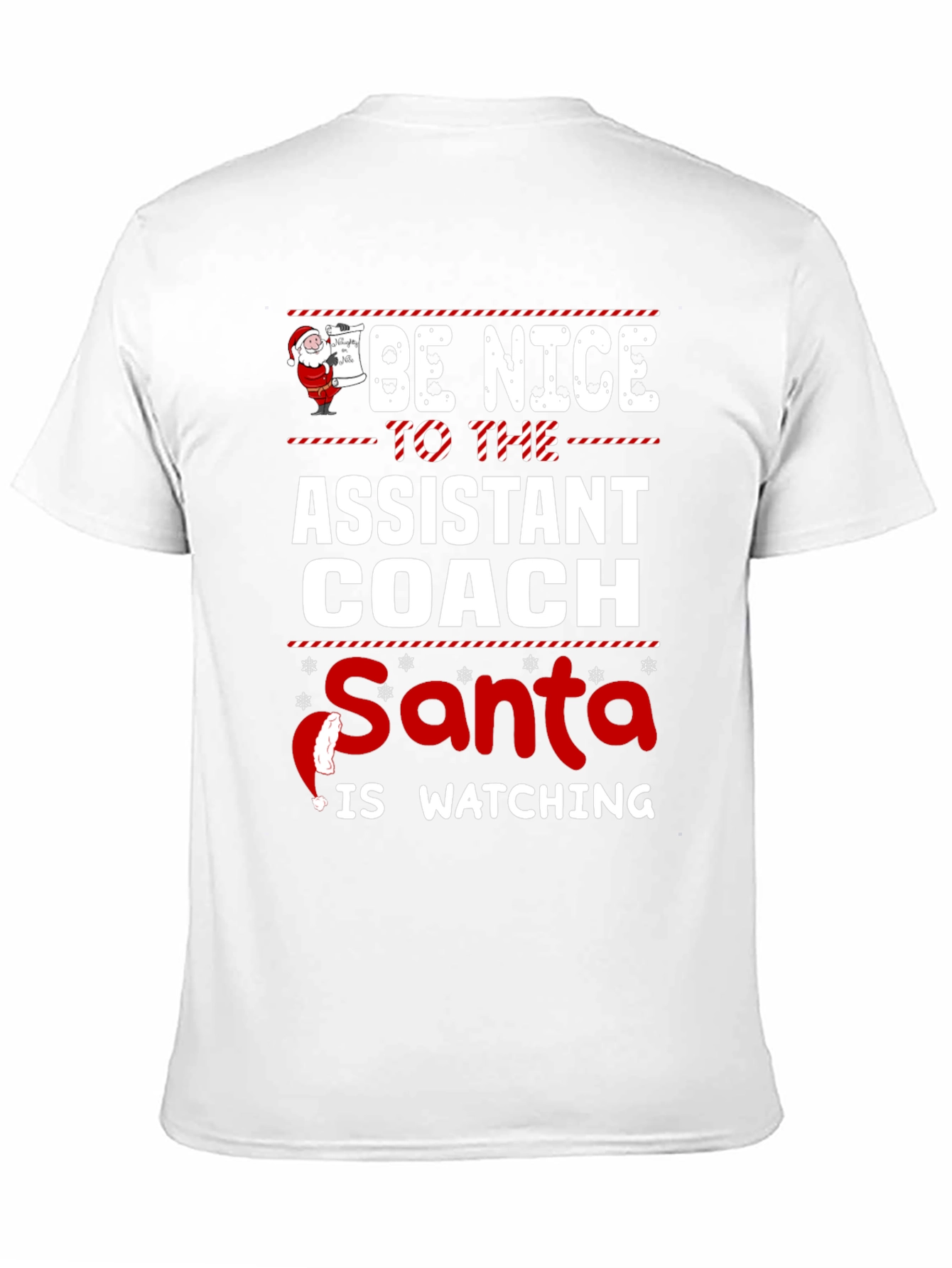 Assistant Coach Santa Watching Christmas T-Shirt
