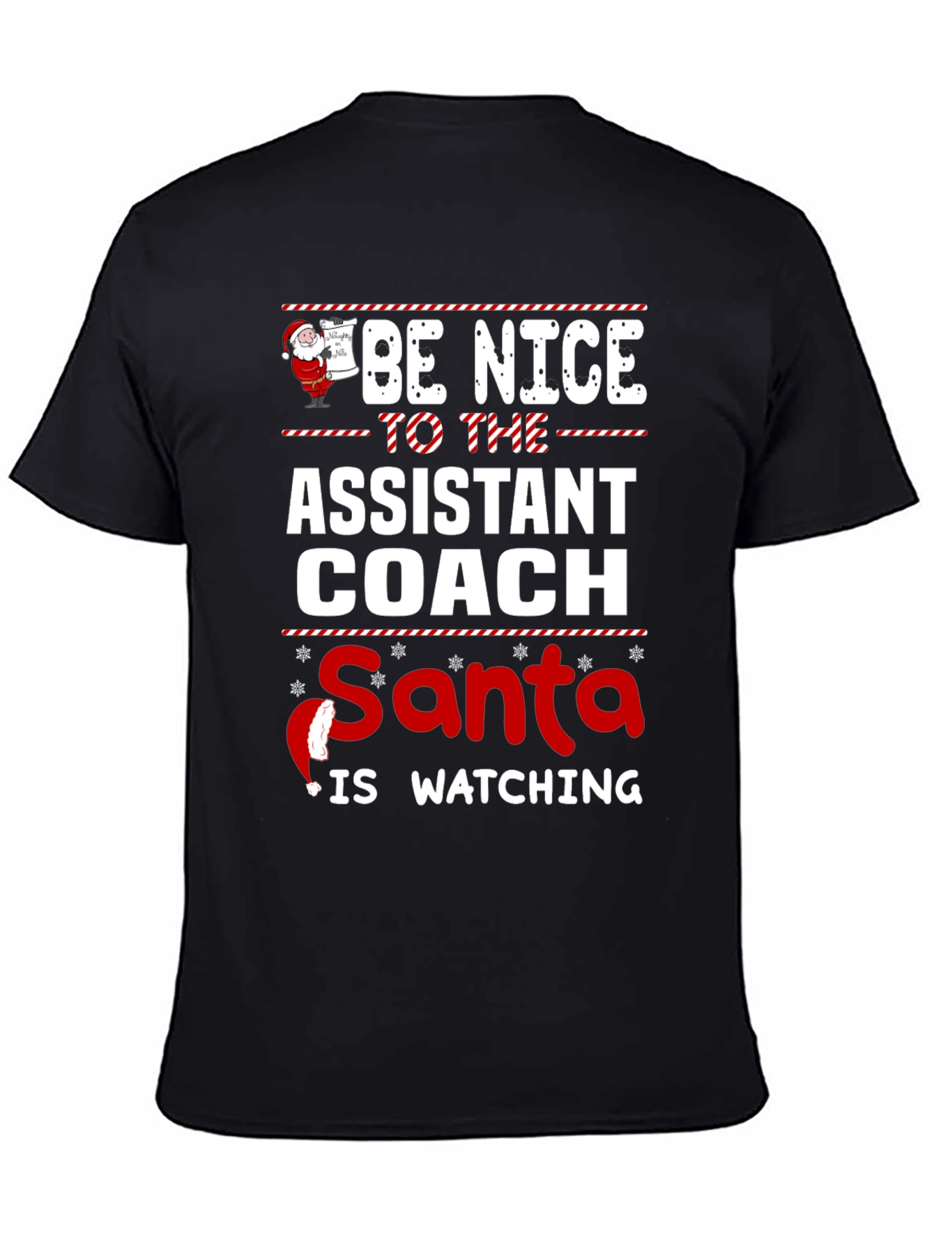Assistant Coach Santa Watching Christmas T-Shirt