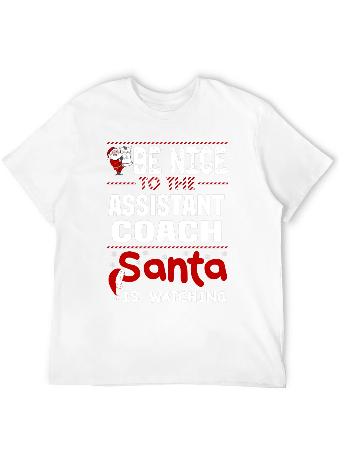 Assistant Coach Santa Watching Christmas T-Shirt