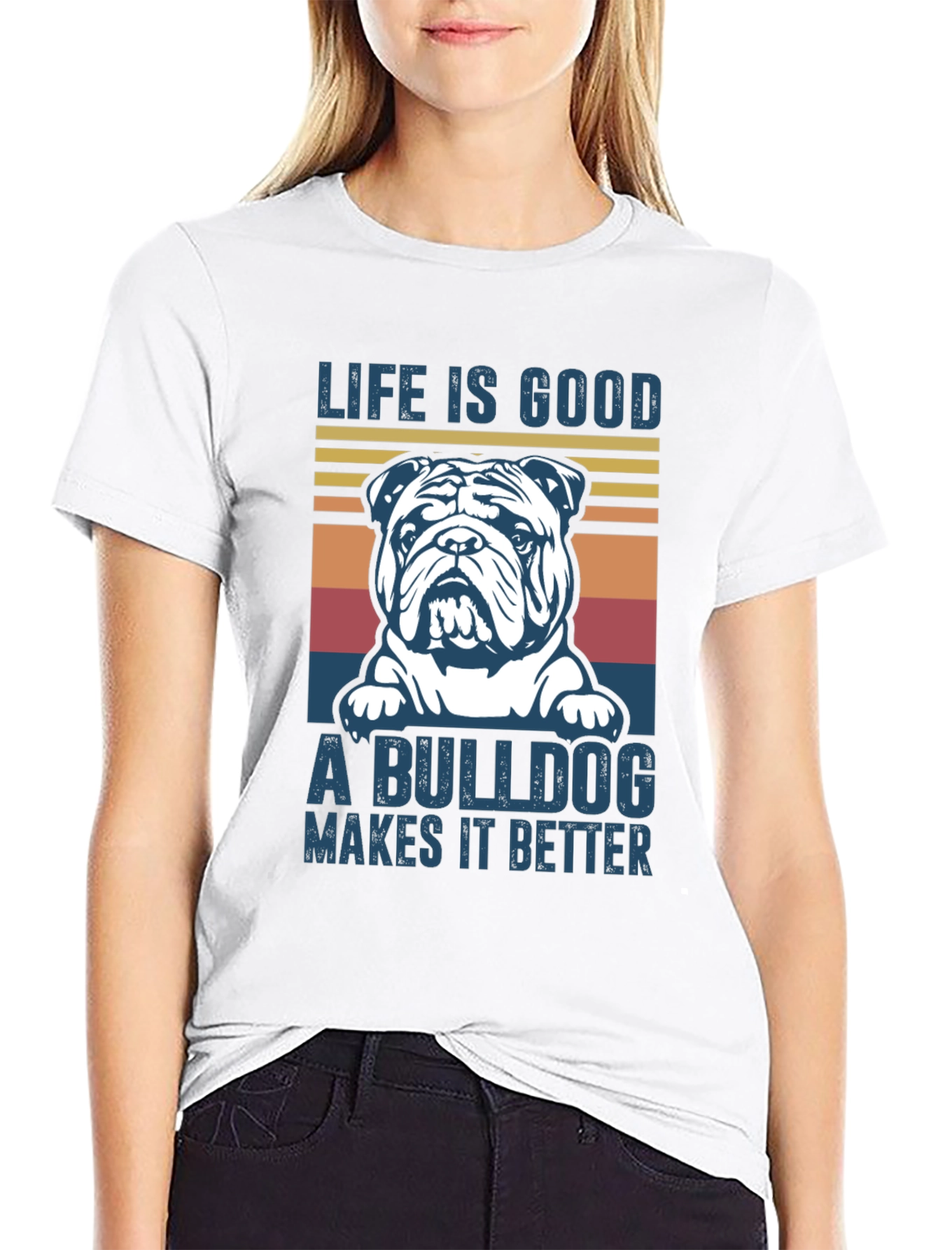 Life is Good Bulldog T-Shirt