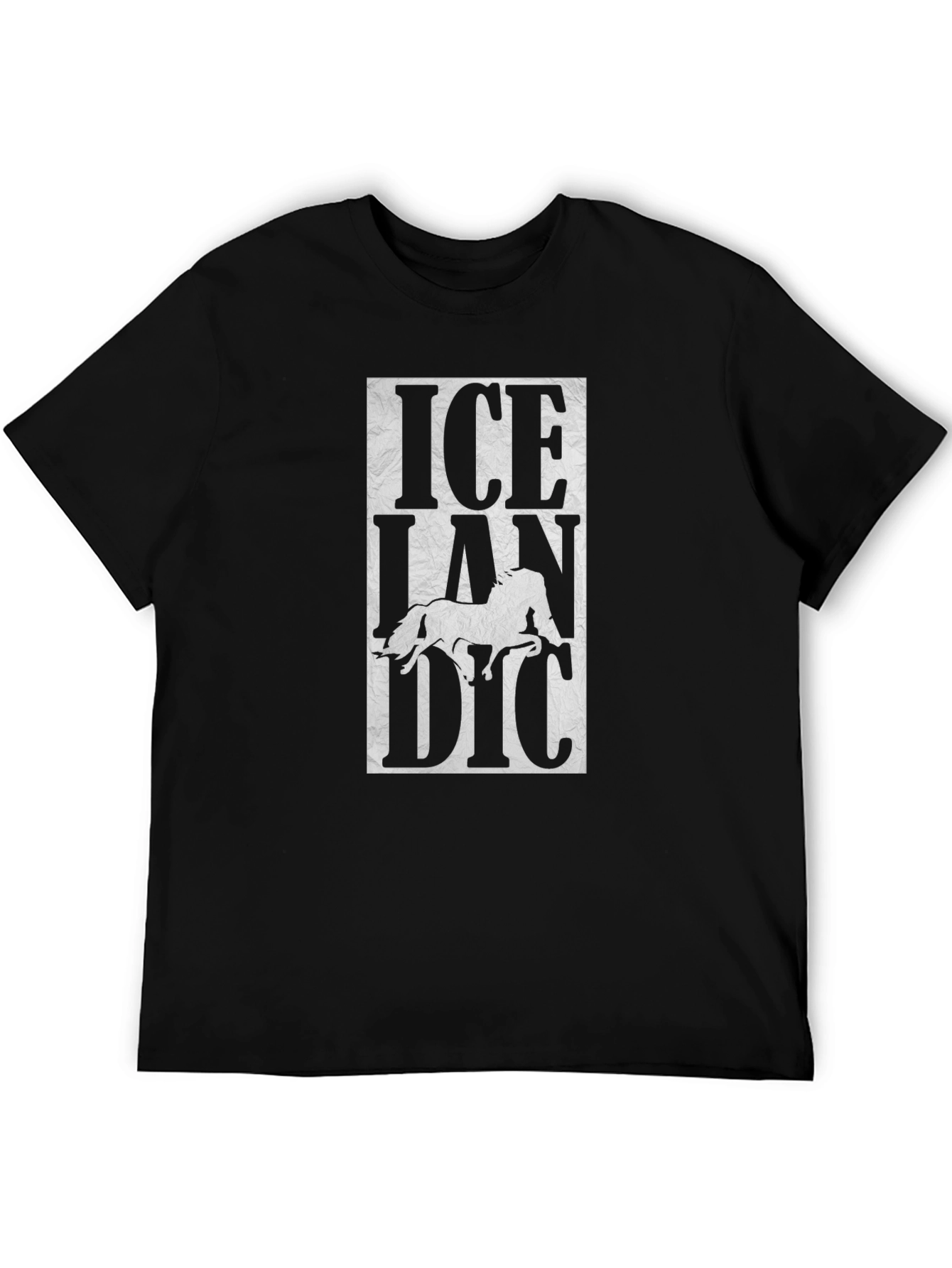 Icelandic Horse Graphic Tee - Black
