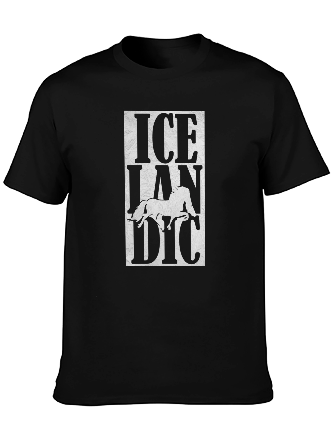 Icelandic Horse Graphic Tee - Black