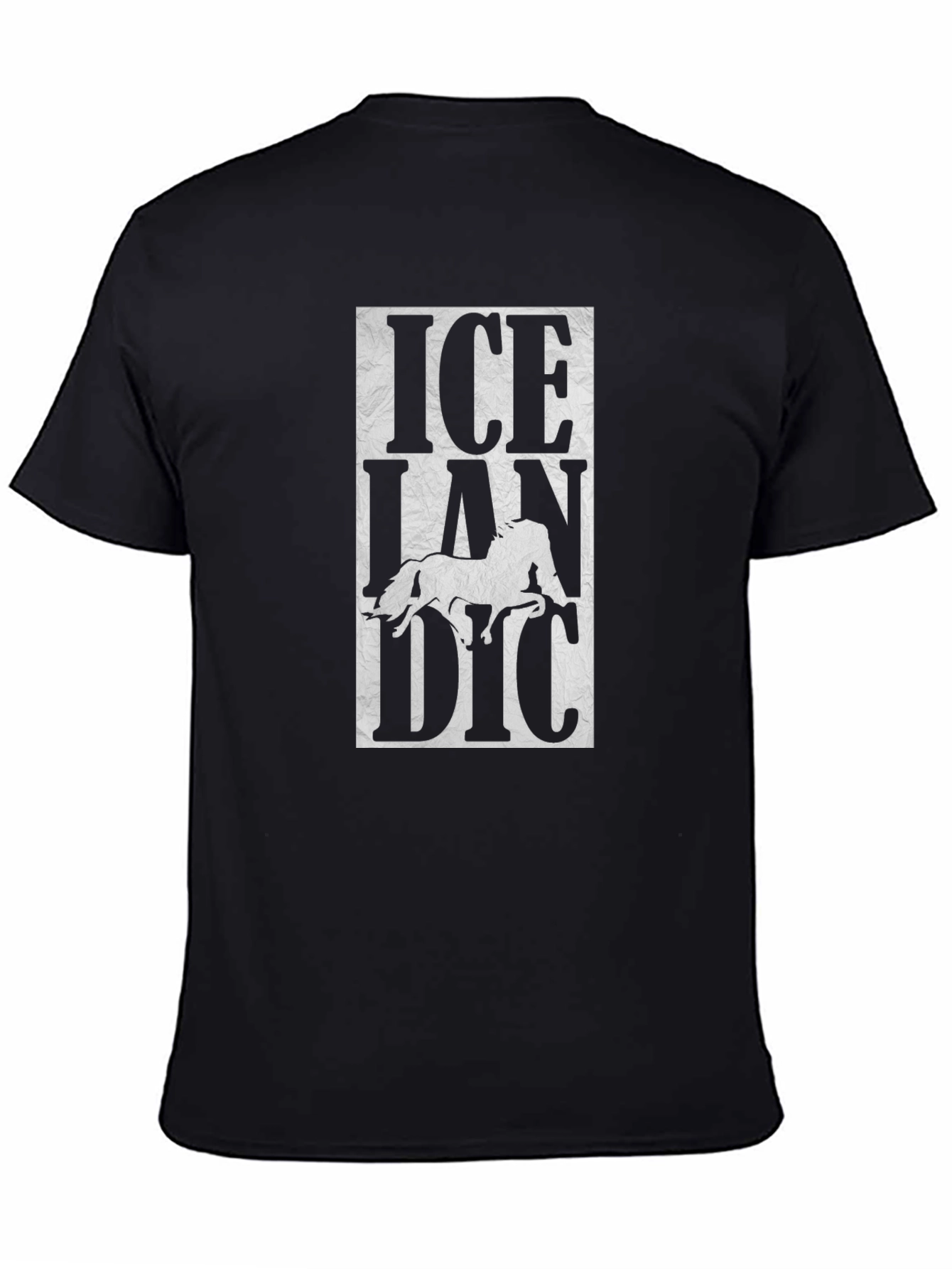 Icelandic Horse Graphic Tee - Black