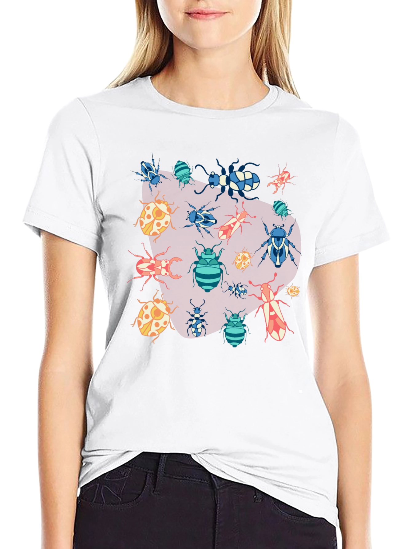 Bug Print T-Shirt - Unique Insect Design