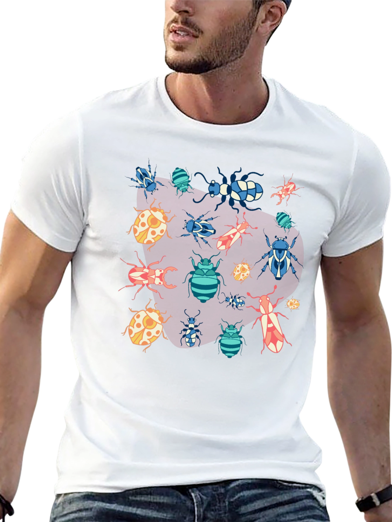 Bug Print T-Shirt - Unique Insect Design