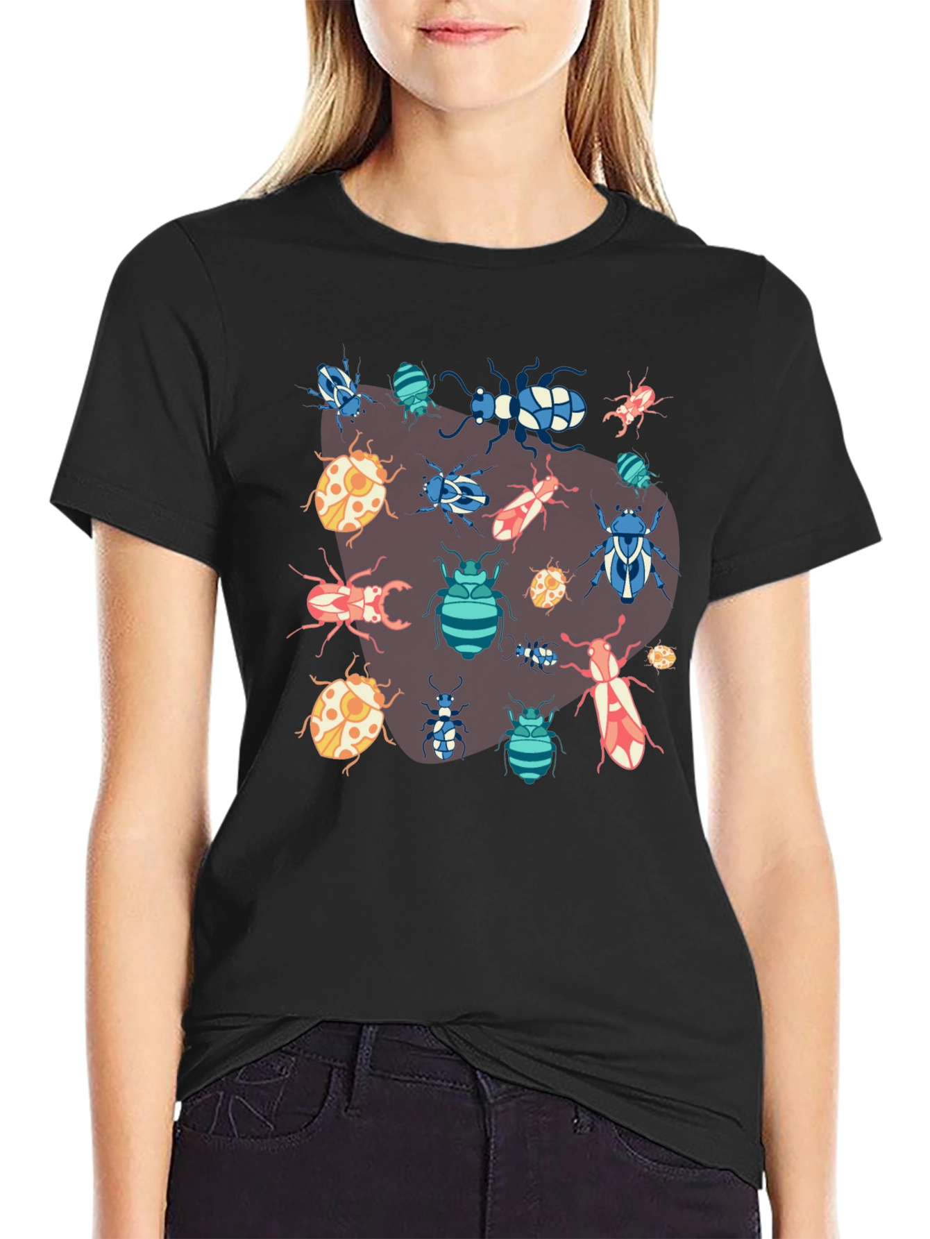 Bug Print T-Shirt - Unique Insect Design