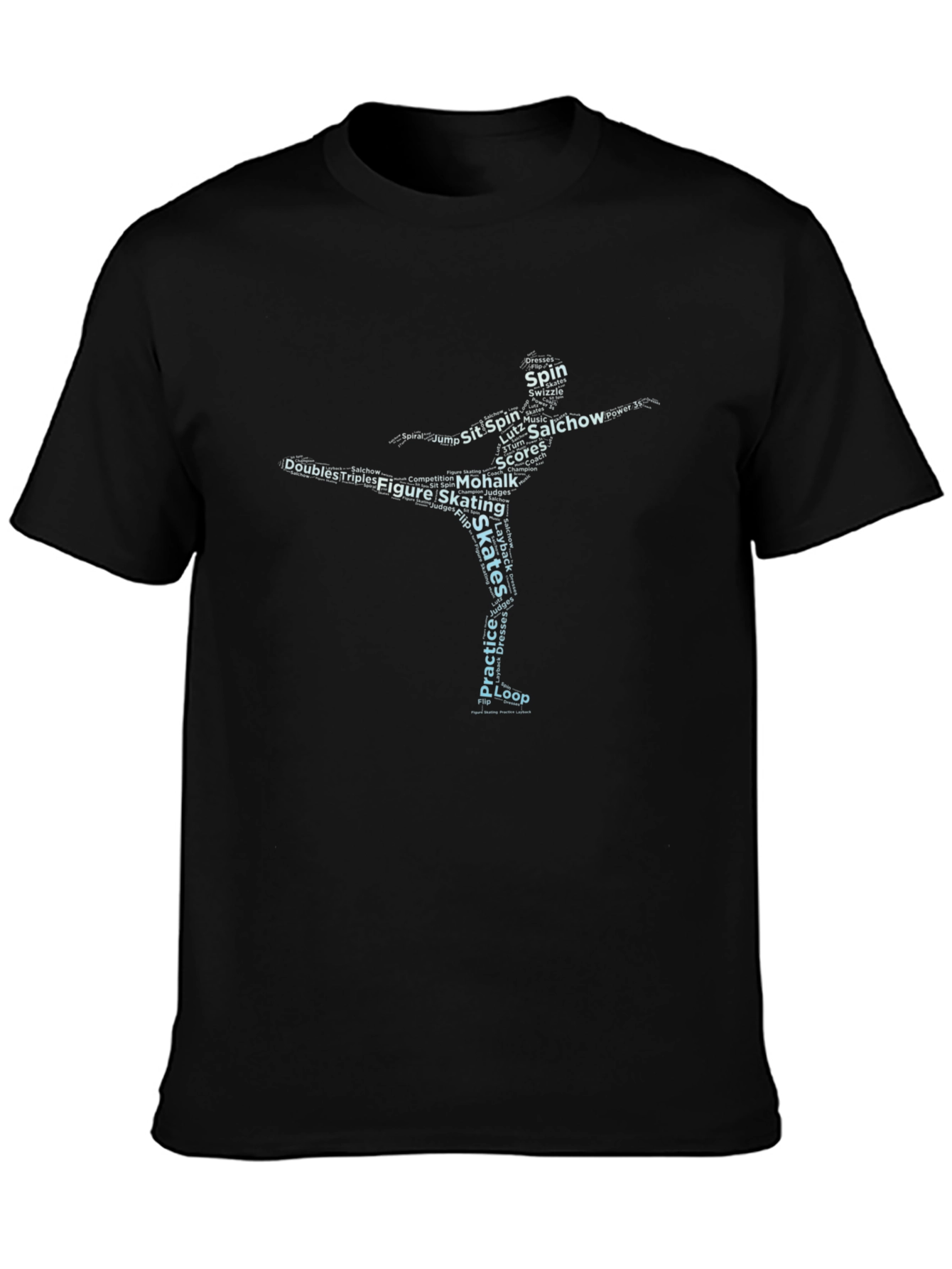 Figure Skating Word Art T-Shirt