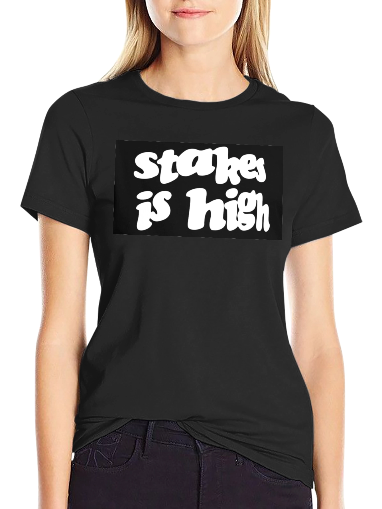 Stakes Is High Black Graphic Tee