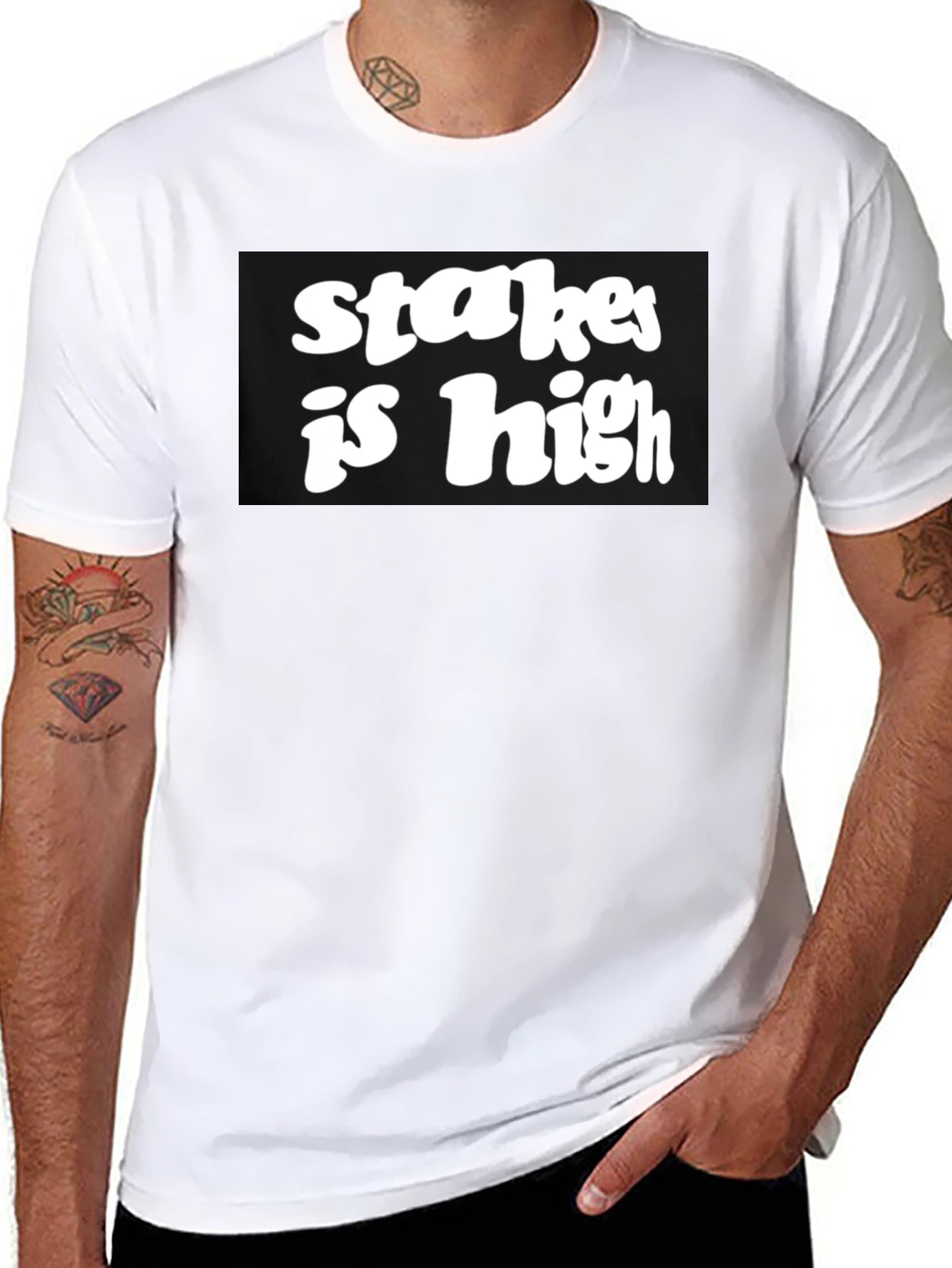 Stakes Is High Black Graphic Tee