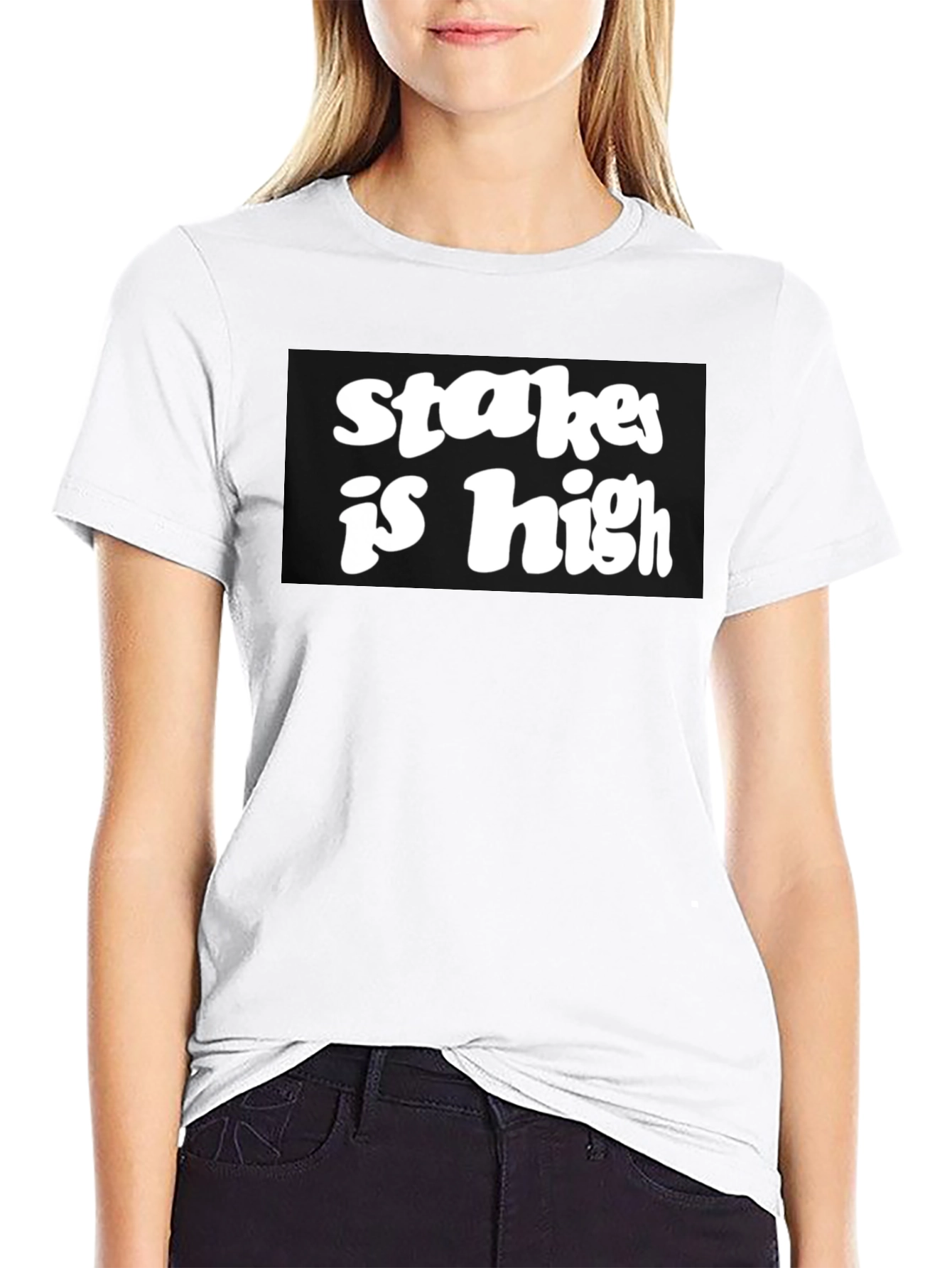 Stakes Is High Black Graphic Tee