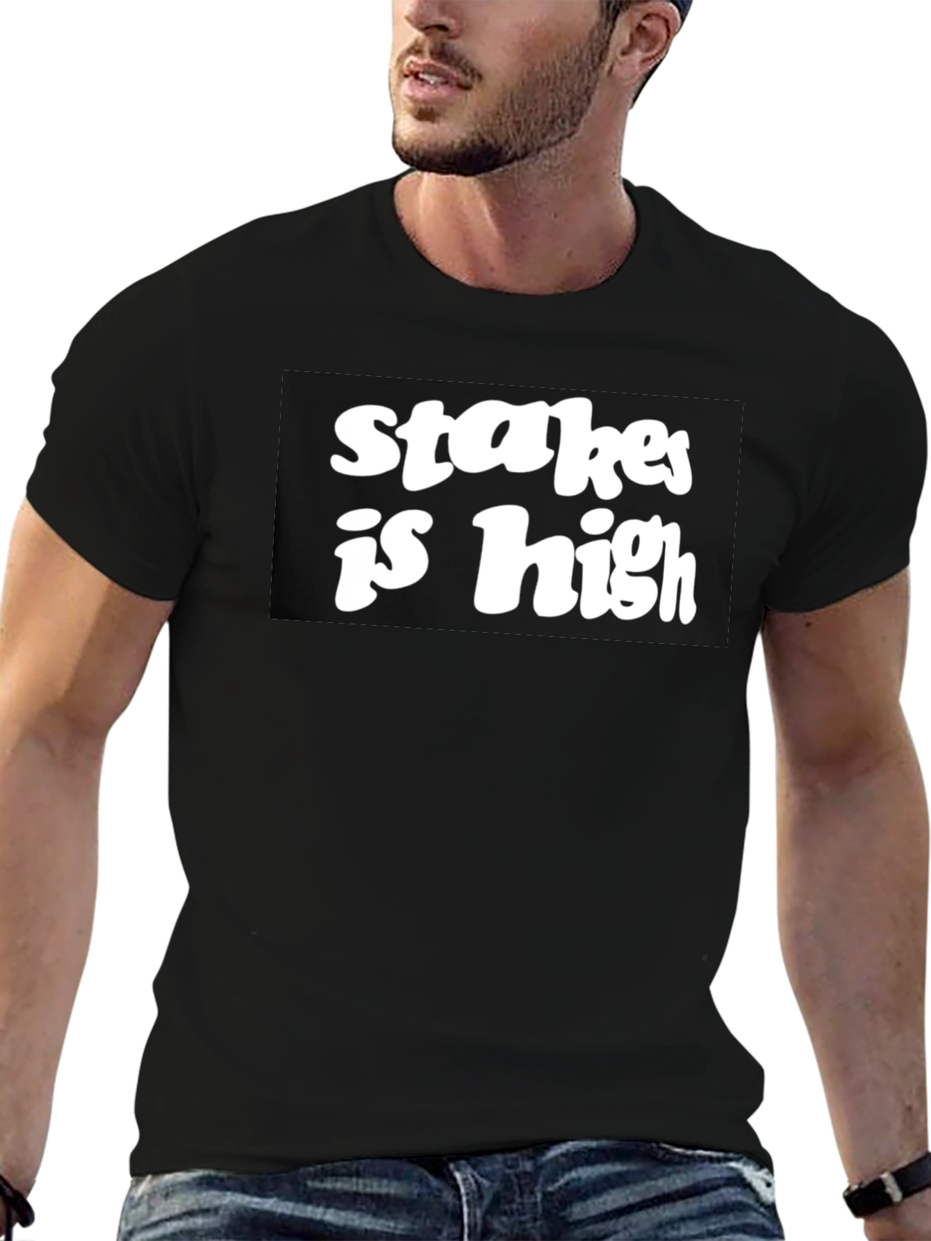 Stakes Is High Black Graphic Tee
