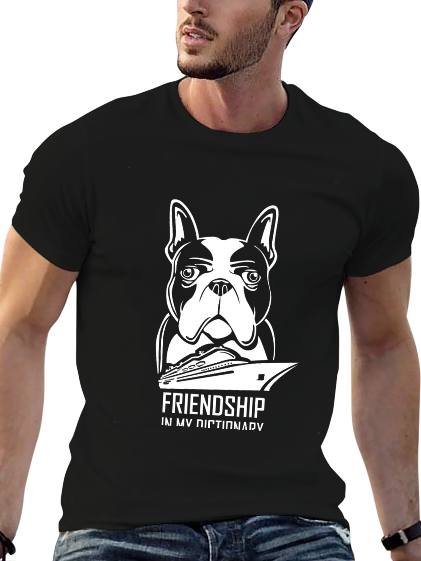 Friendship Dog & Boat T-Shirt | Stylish Graphic Tee