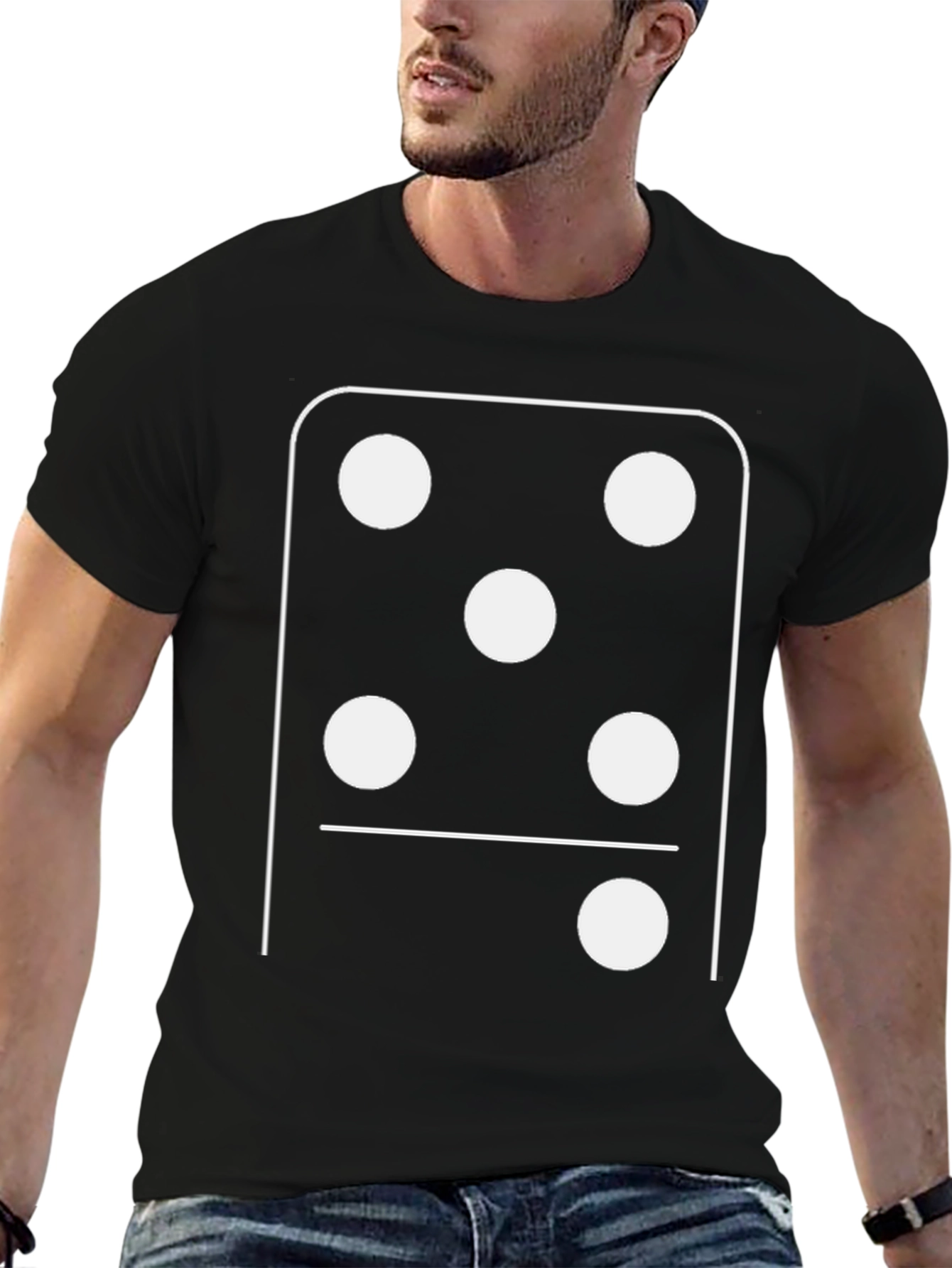 Domino Five T-Shirt - Classic Board Game Style