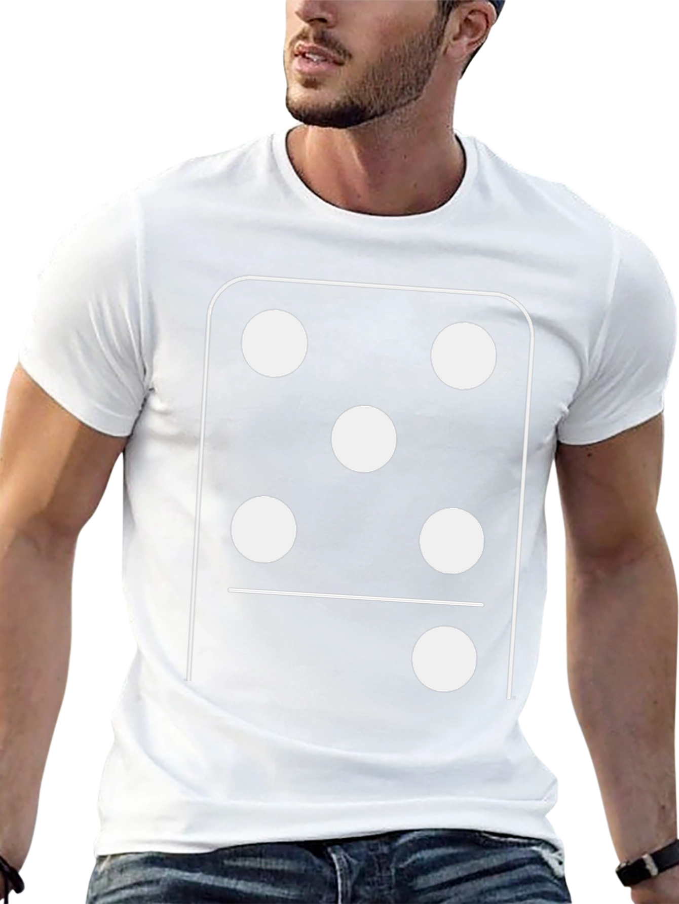 Domino Five T-Shirt - Classic Board Game Style
